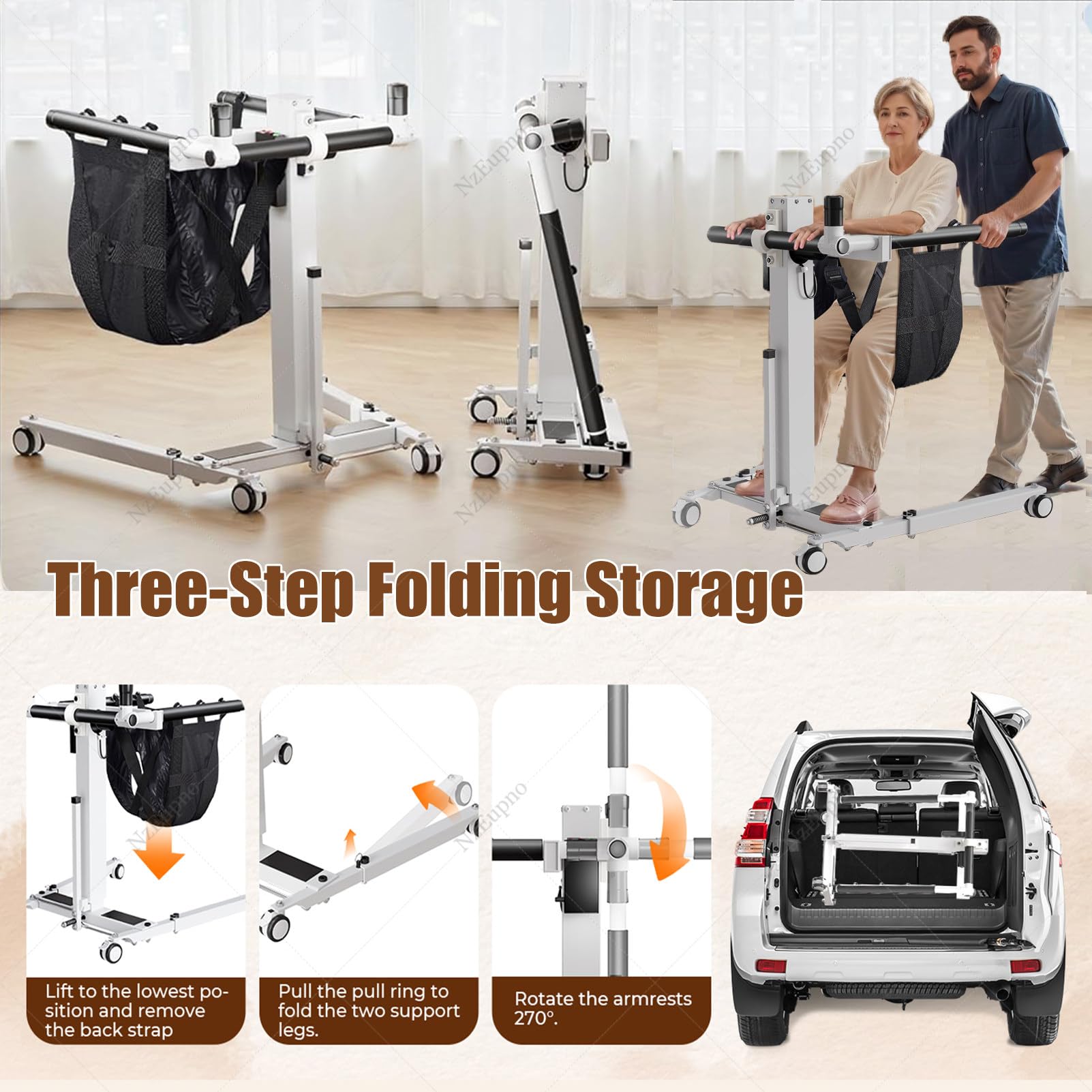 Silla elevadora para pacientes, dispositivo de asistencia para personas mayores y discapacitadas, silla de ruedas de lactancia para transferencia de coche, ayuda para sentarse y estar de pie para uso