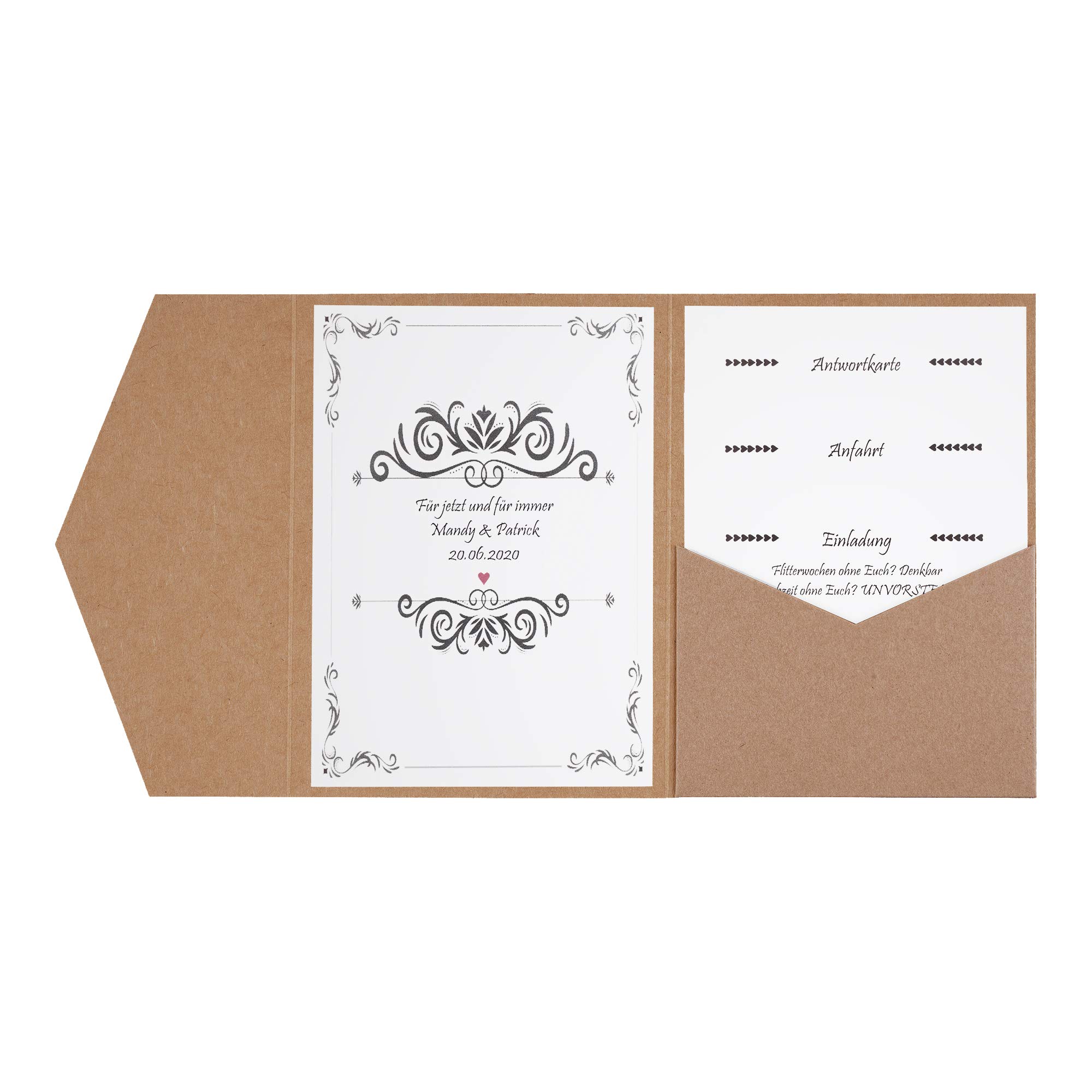 REGAL DECORATIONS 100 Biglietti Ringraziamento Con Buste | Verde Salvia E Lamina Oro | 12,7x8,9 Cm | Vuoti Per Matrimonio E Feste