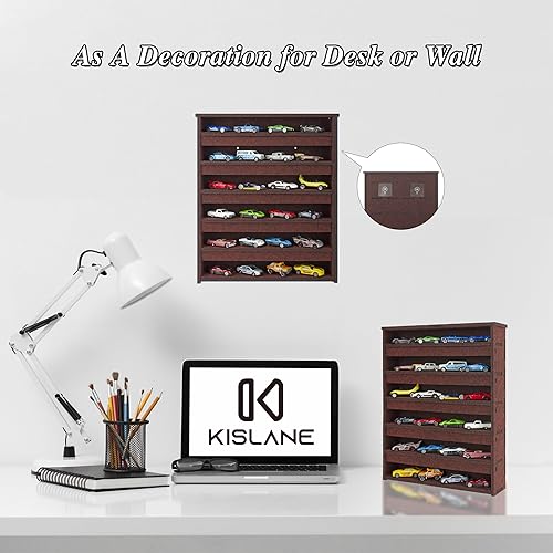 Miniatura 6 de Vitrina montable de Hot Wheels para niños, vitrina portátil para Hot Wheels y coches de cerillas, estuche organizador de almacenamiento montado en