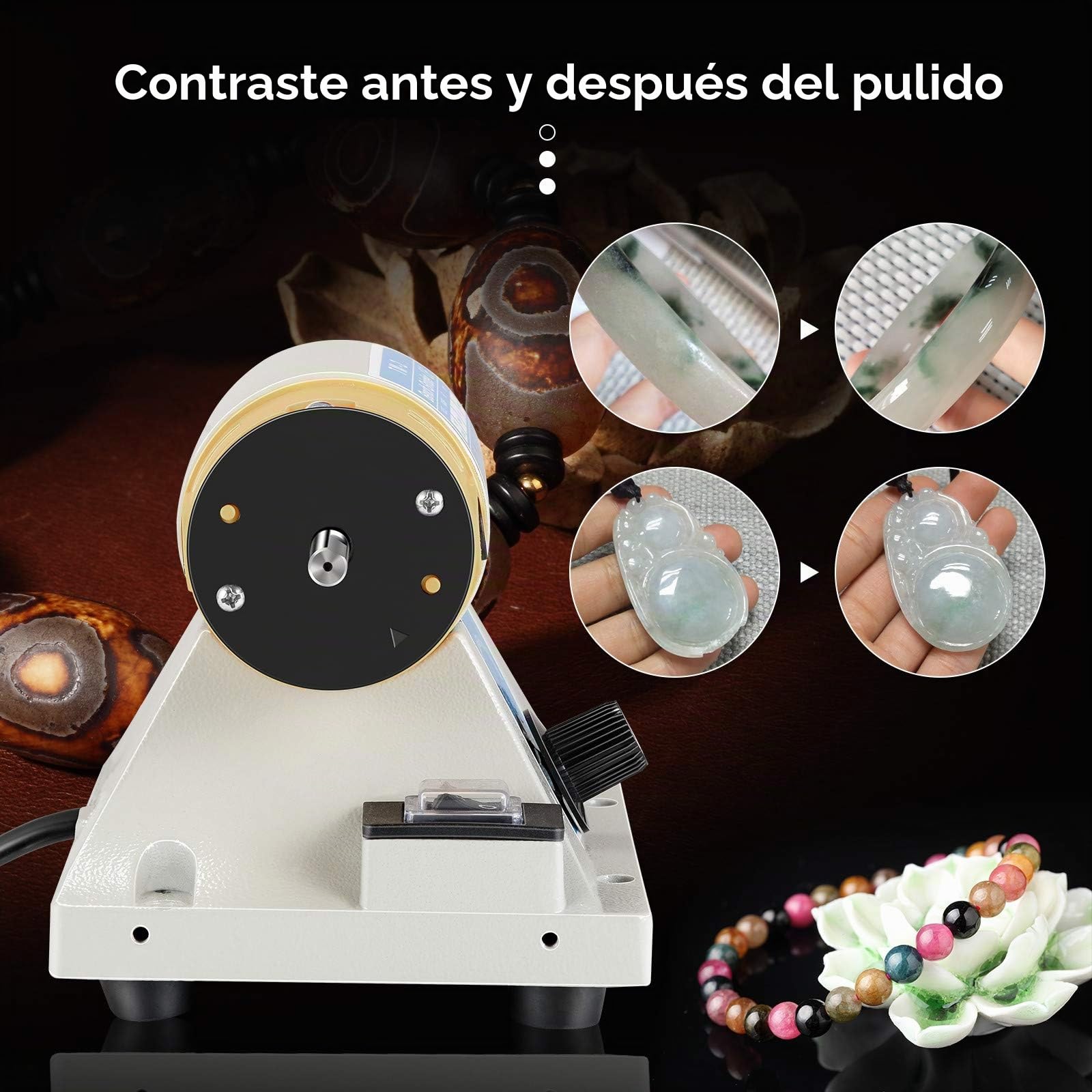 Máquina pulidora de banco 10000 rpm 350W Pequeña máquina de corte y pulidora de jade para trabajar la madera de escritorio multifuncional Rectificadora de joyería eléctrica