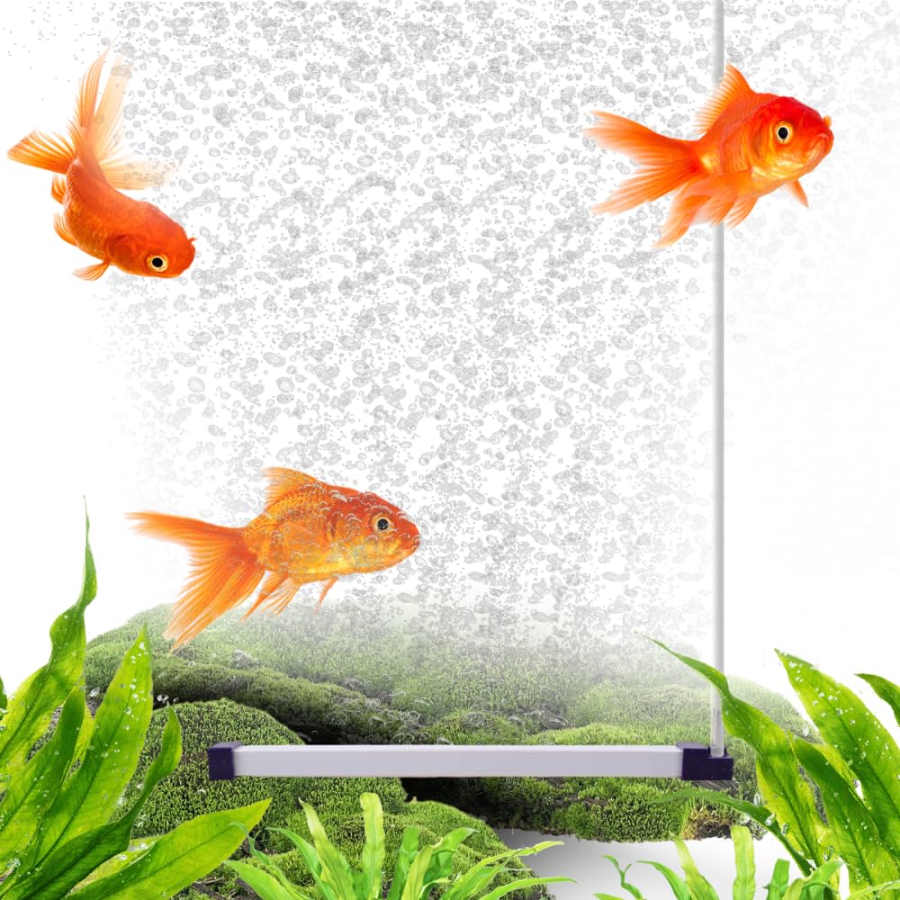 Barre à Bulles pour Aquarium, Pierre à Air Murale pour Aquariophilie, Diffuseur d'oxygène Silencieux pour Aquarium d'eau Douce et d'eau de Mer, pour Poissons, Crevettes Plantes Hydroponiquesues
