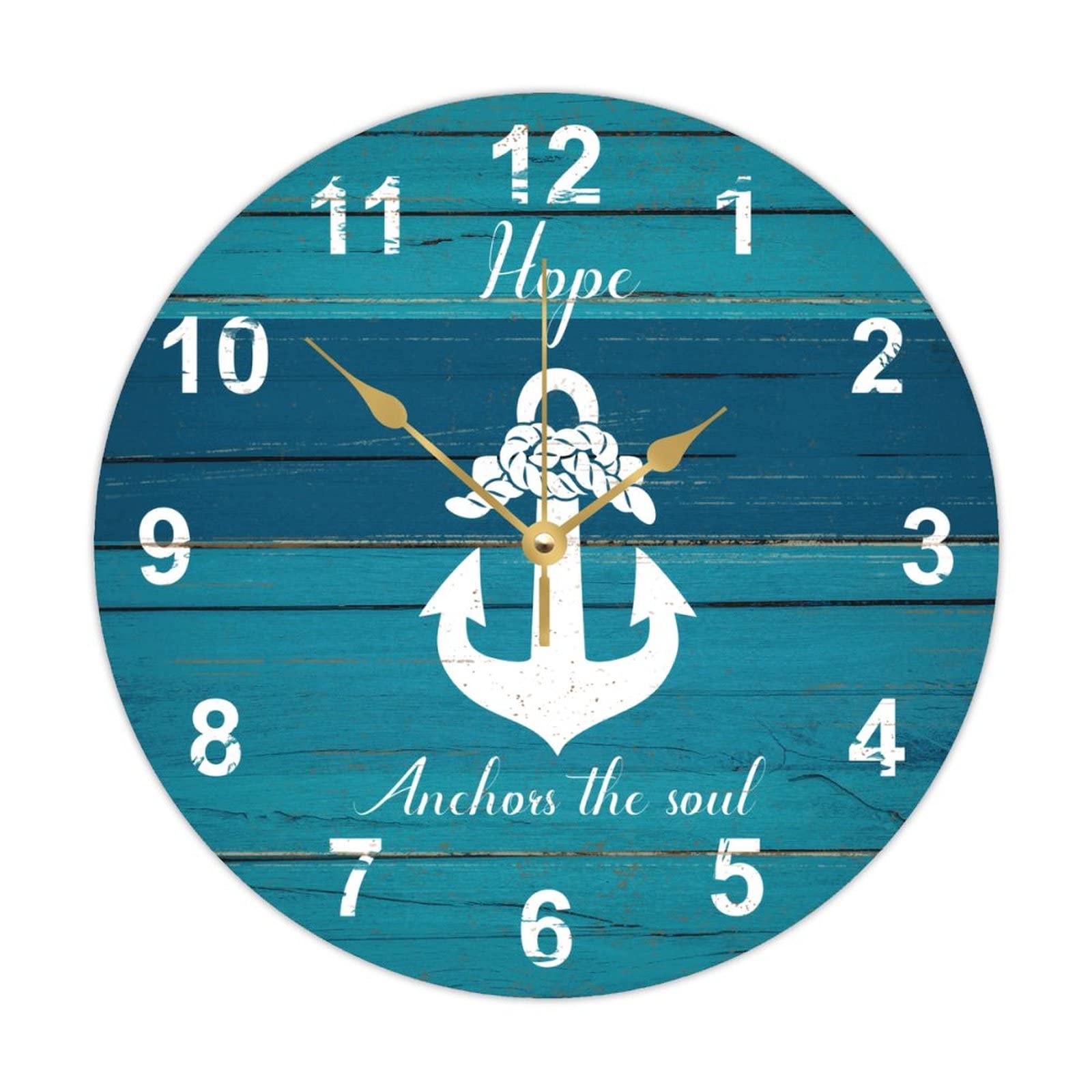 Horloge ronde en bois silencieuse pour retrouver le sommeil sans bruit