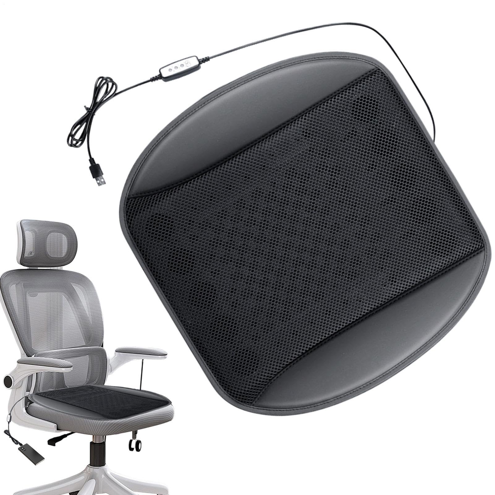 Cuscino per auto con ventilatore, flusso d'aria, traspirante, con ventilatore, pendolare, campeggio, viaggi in città, escursioni, SUV e camper