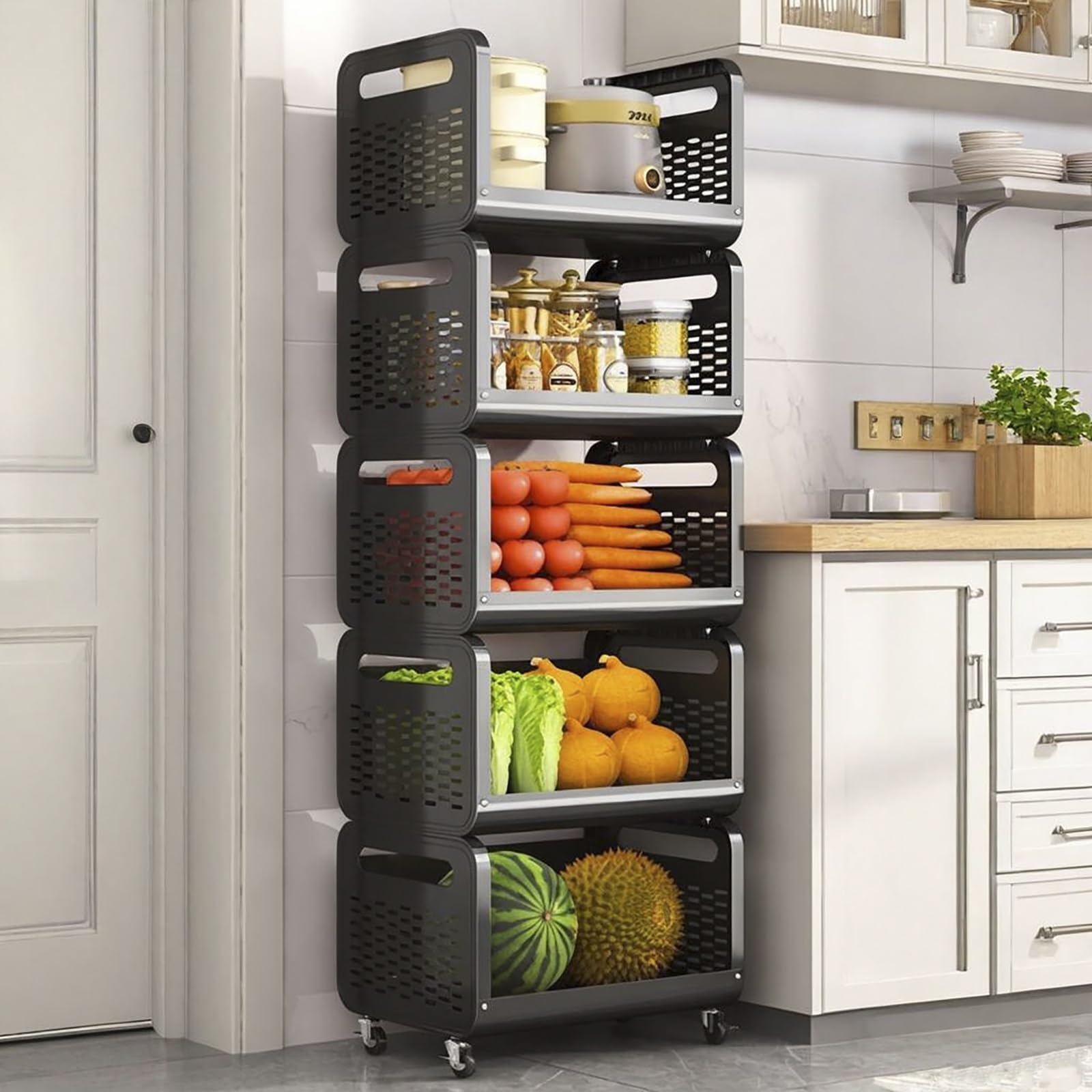 Organizador de cocina para patatas y cebollas sin ocupar espacio