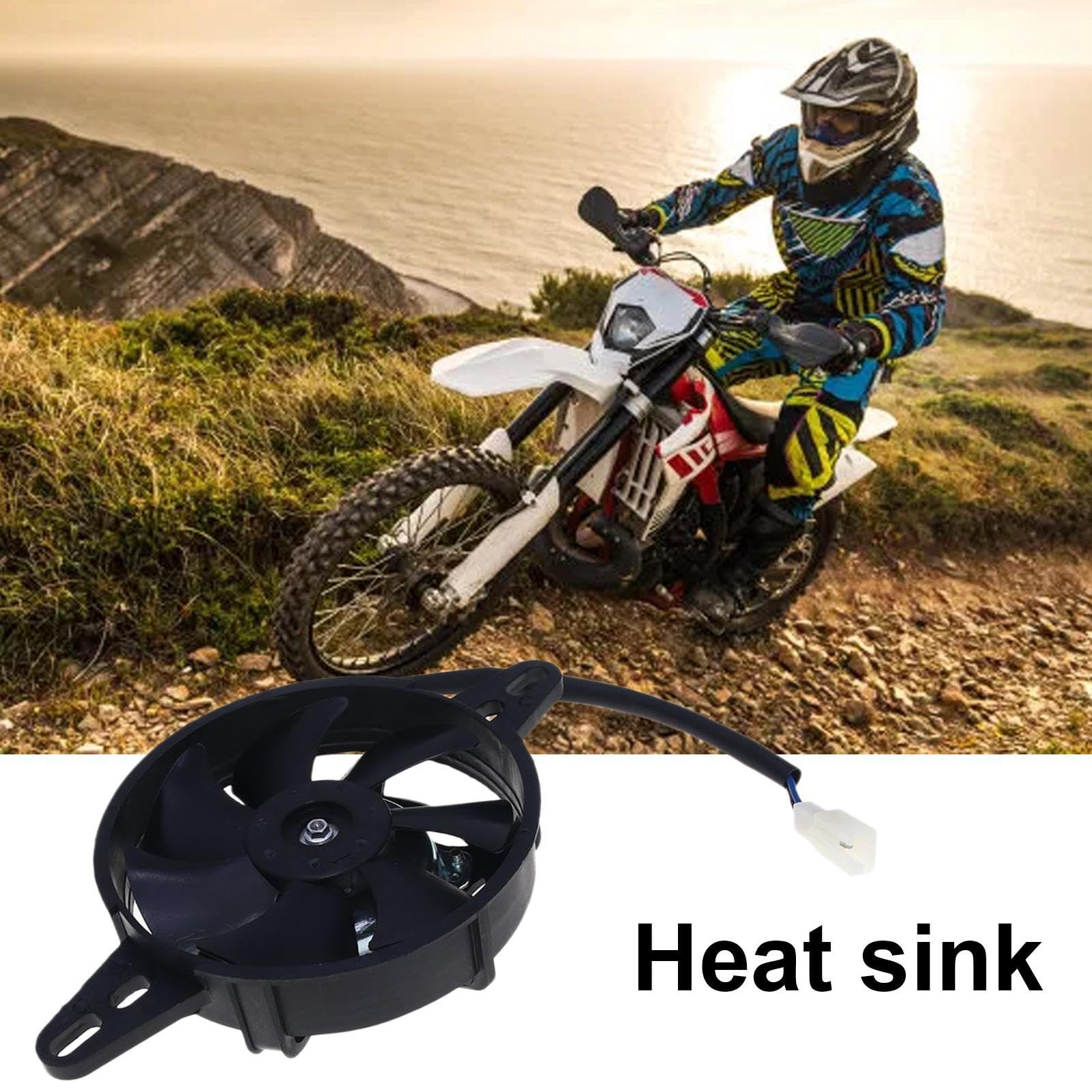 Replacement Radiator Fan, NC250cc Motorcycle Fan, Dirt Pit Bike Radiator, High Performance Cooling Fan, Efficient Water Cooled Replacement for NC250cc Dirt and Pit Bikes to Enhance Performance
