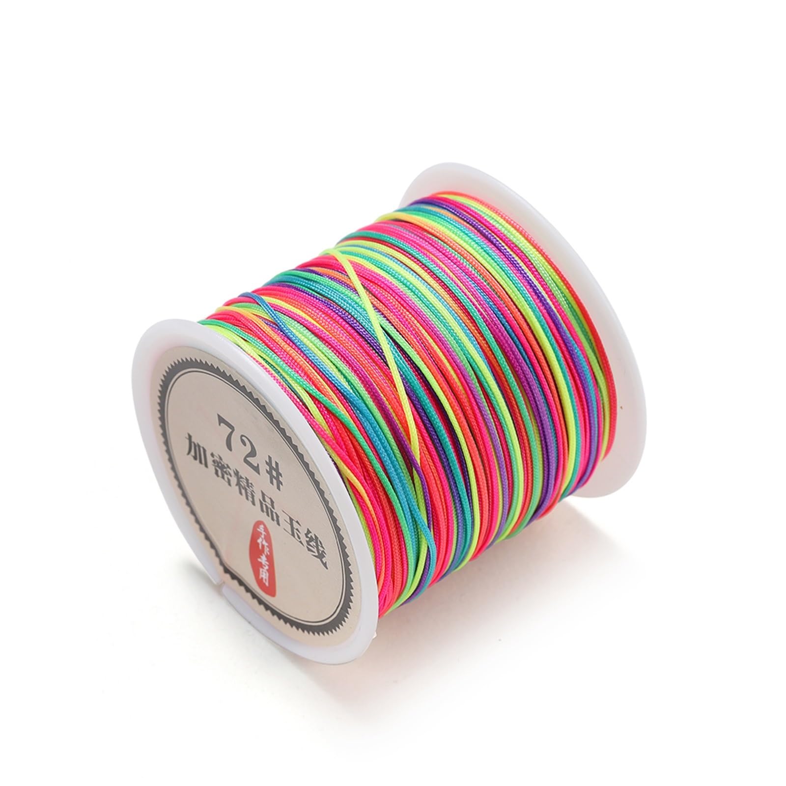 Nylon Cord Thread 20PCS 50M 0.8mm Nylon Thread Cord Macrame Rope Bracelet Braided String For DIY for Making Bracelet, Necklace, Chinese Knot(Colorful)