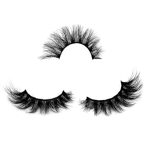 Miniatura 464 de Pooplunch Pestañas postizas de pelo de visón sintético, estilo de ojo de gato, paquete de pestañas postizas naturales esponjosas, paquete múltiple