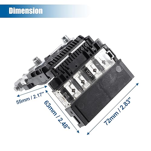 Miniatura 7 de X AUTOHAUX 24380-JA00A Multi Block Fusible para Nissan Maxima Murano 2009 2010 2011 2012 2013 2014 5 Circuito Automotriz Circuito Fusibles 24380JA00A