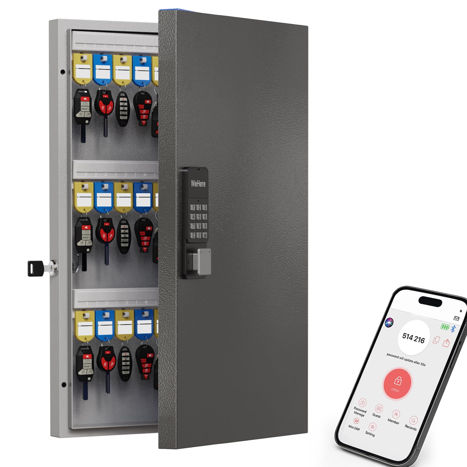 Amazon.com: WeHere 72-Key Smart Key Lock Box, Wall-Mount Key