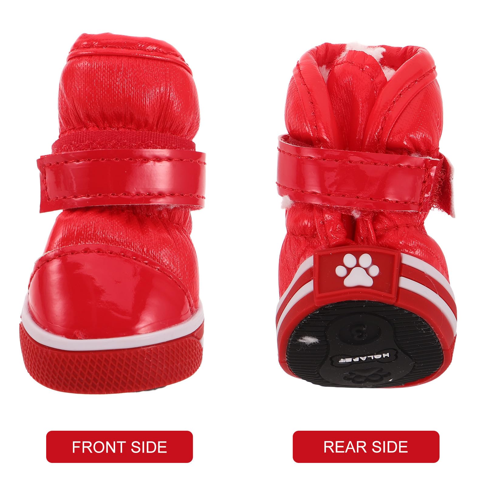 Kisangel 16 Stück Hundeschneeschuhe mit Fleecefutter, Rutschfester Sohle,