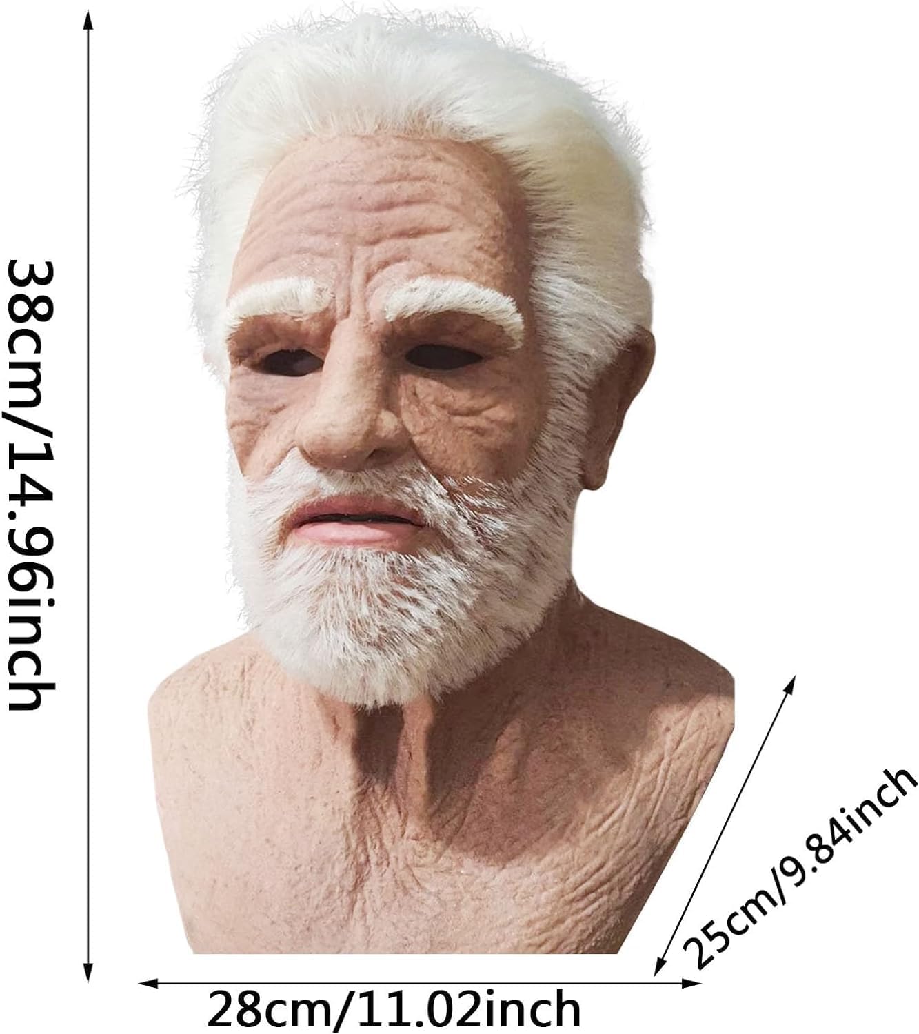 halloween old man women mask human face latex full head masks for cosplay chrismas themed parties