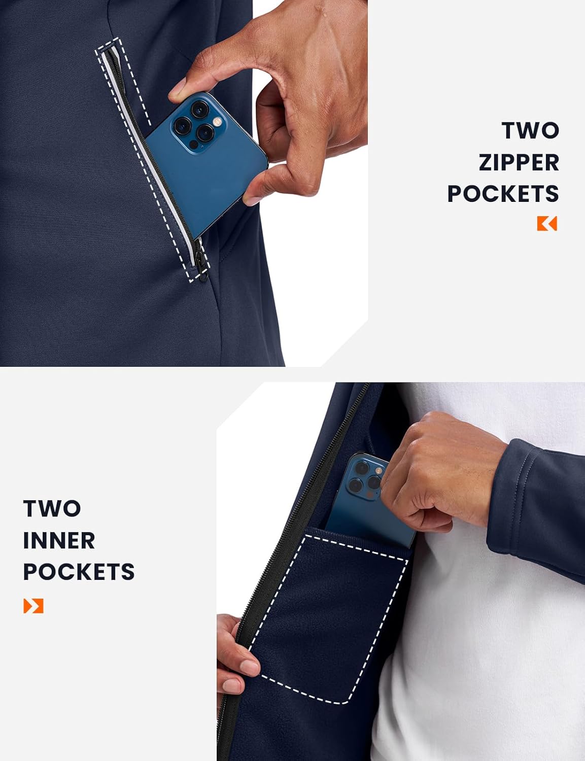 TBMPOY Men's Tracksuits Fleece Lined Sweatsuits 2 Piece Set Outfits Warm up Athletic Sports Casual Full Zip Jogging Suit - Image 4