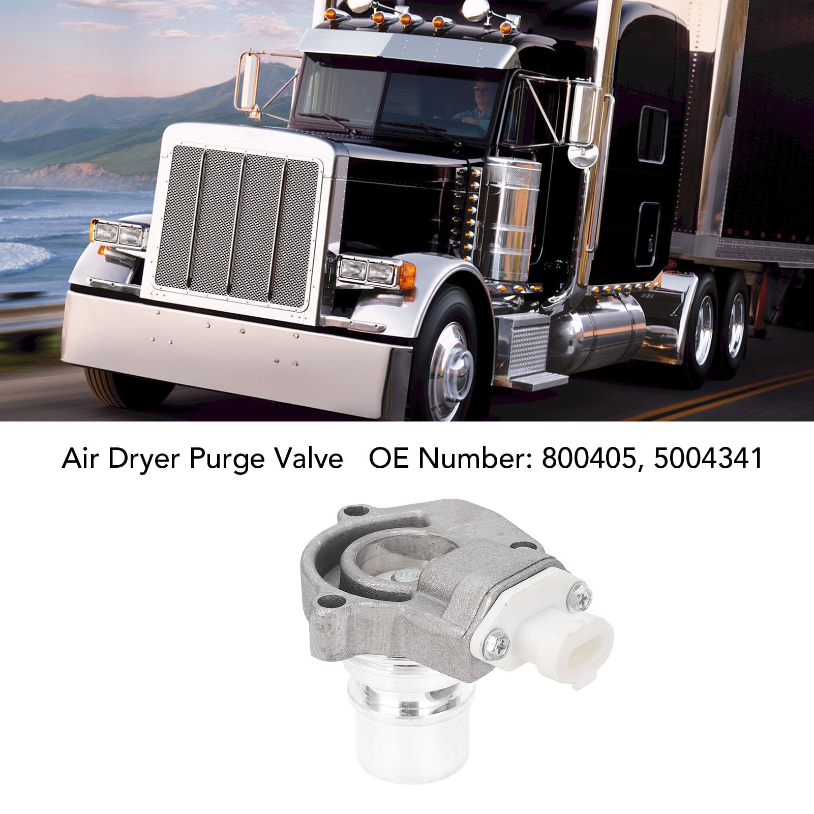 Air Dryer Purge Valve: 5004341, Replacement for Bendix Ad 9 Air Dryer, Purge Air Valve Dryer with Heater, Efficient Metal Structure