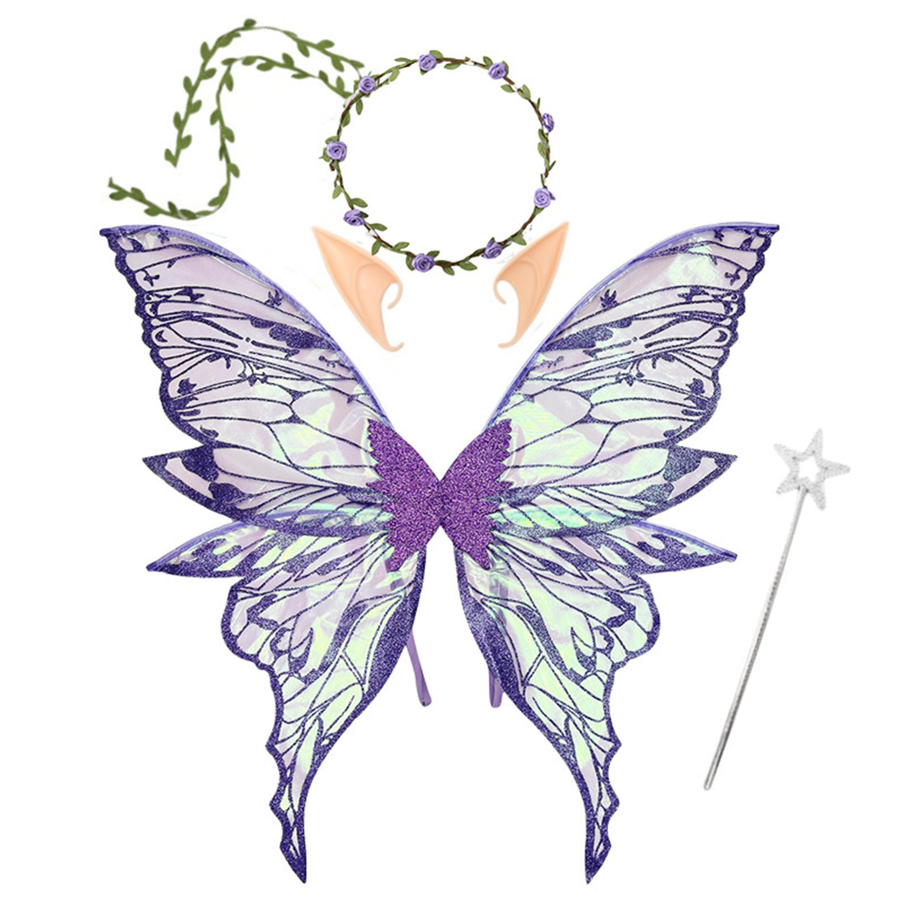 ALKAHE Fairy Wings for Adult Women 4 Pcs Butterfly Costume Cosplay
