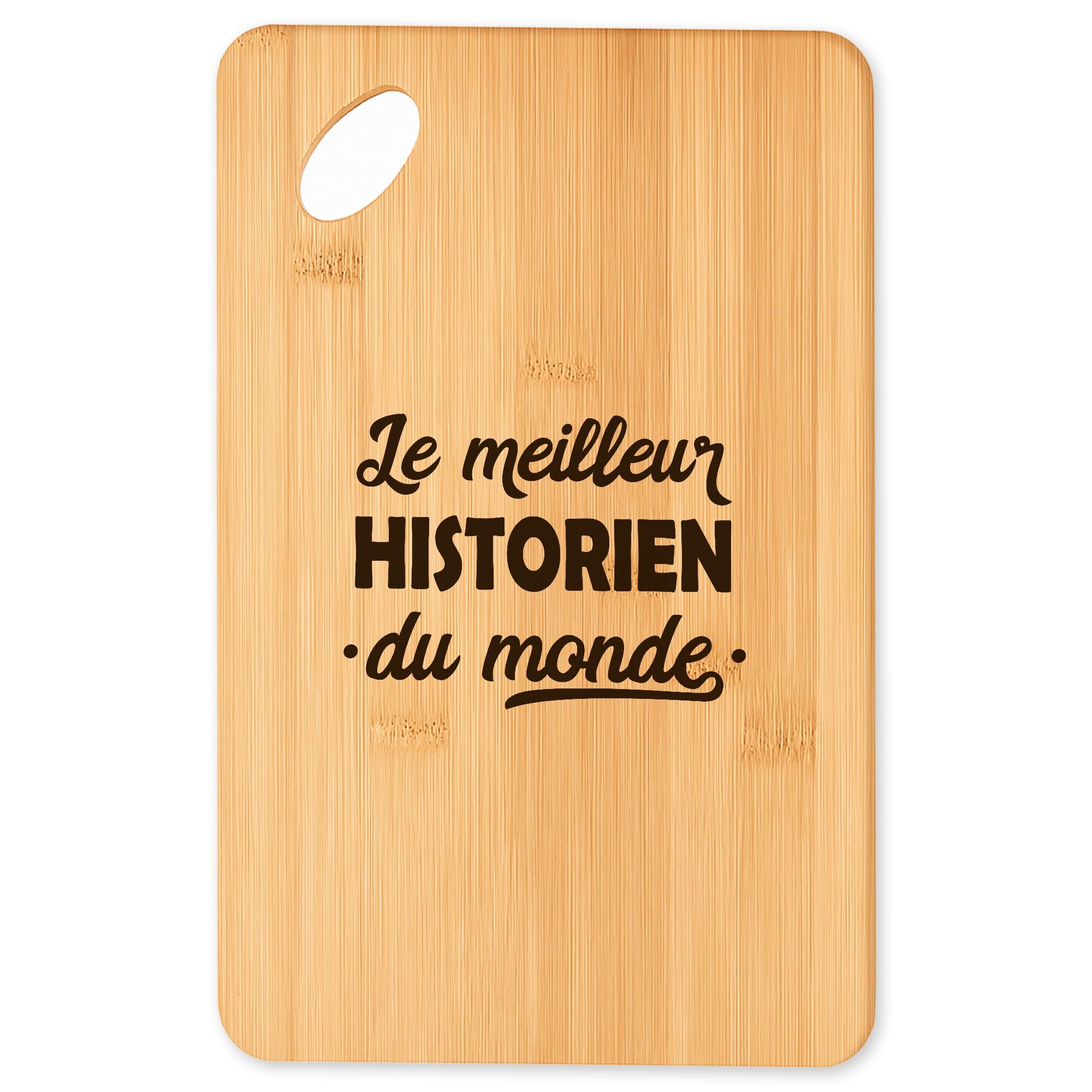 Plateau apéro en bambou Super Historien 2, le cadeau original de cuisine