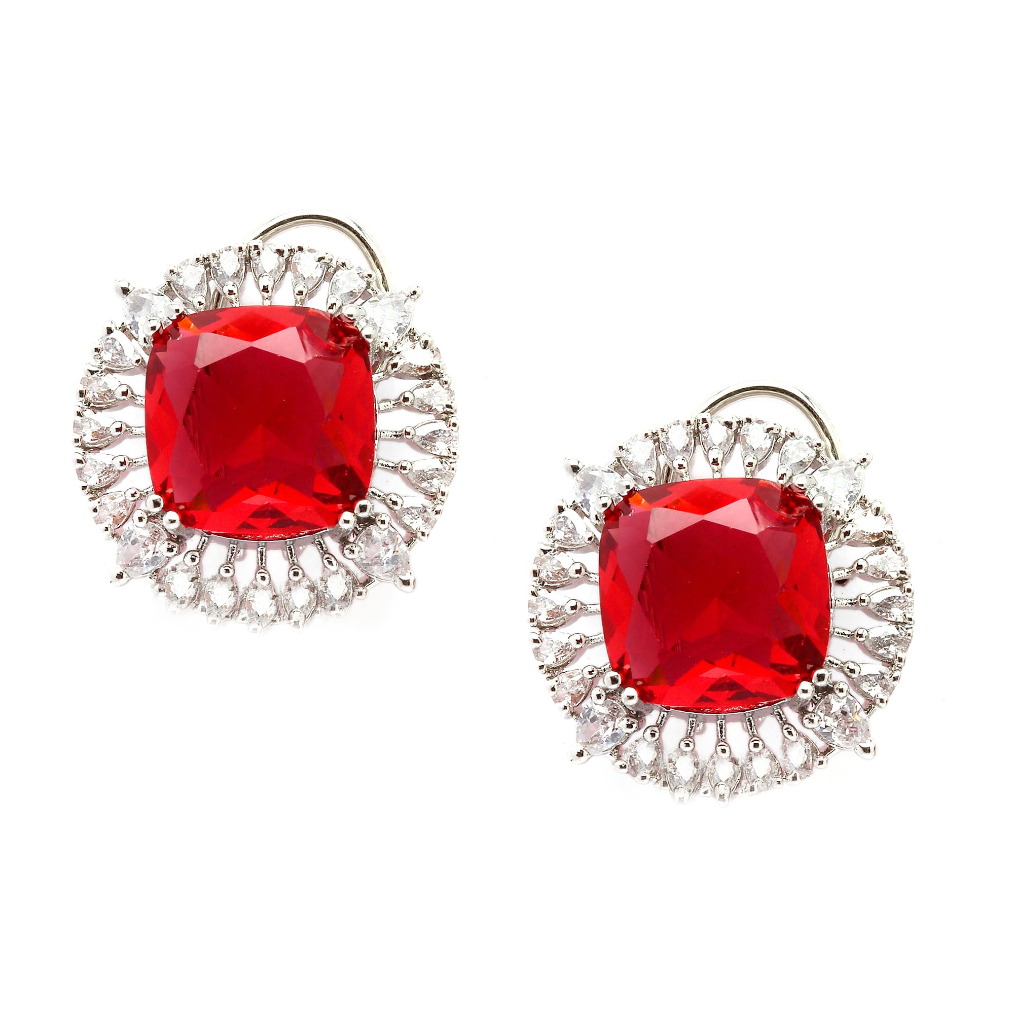 See full amazon price history chart for ZENEME Rhodium-Plated American Diamond Studded Contemporary Round Shaped Stud Earrings For Girls and Women (Red) ZENEME Rhodium-Plated American Diamond Studded Contemporary Round Shaped Stud Earrings For Girls and Women (Red) (B0CG94F16K) Amazon Price History, Amazon Price Tracker