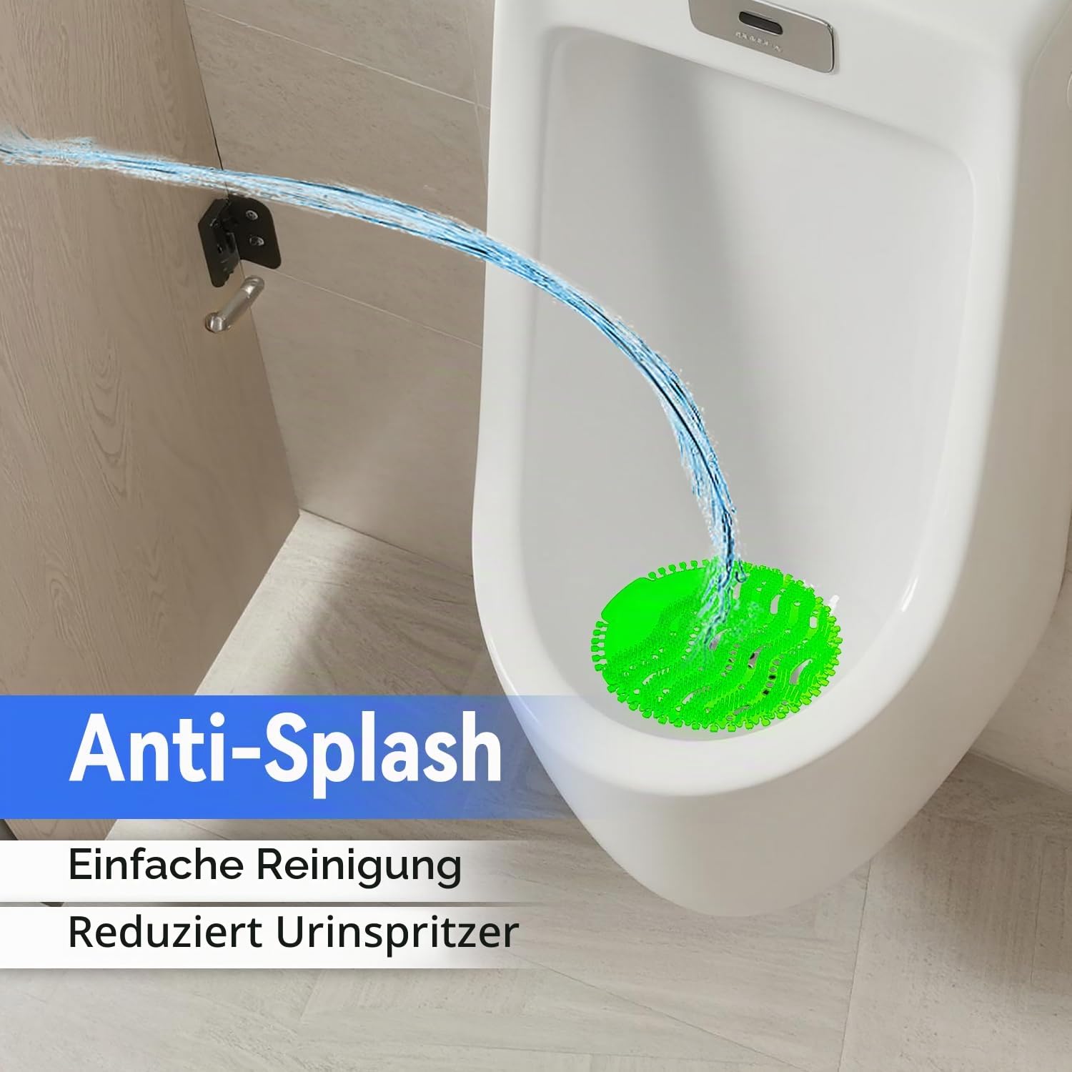 24 Stück Urinalsieb Deodorant Aromatische Tablette, Urinalsieb mit Duft Matren, 3D Wellen Pissoir Spritzschutz Urinaleinlage Einsatz für Toiletten im Büros, Stadien, Schulen, Hotels