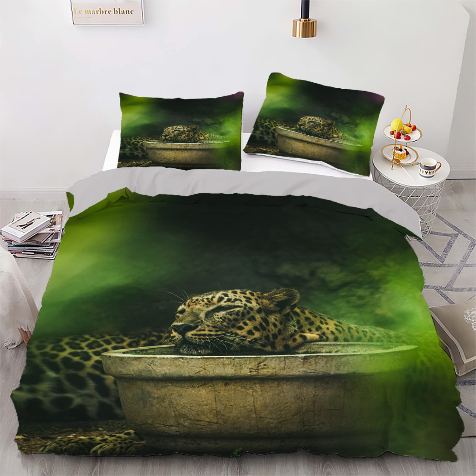 Housse de couette 140x200 fille avec taie parure de lit entretien facile