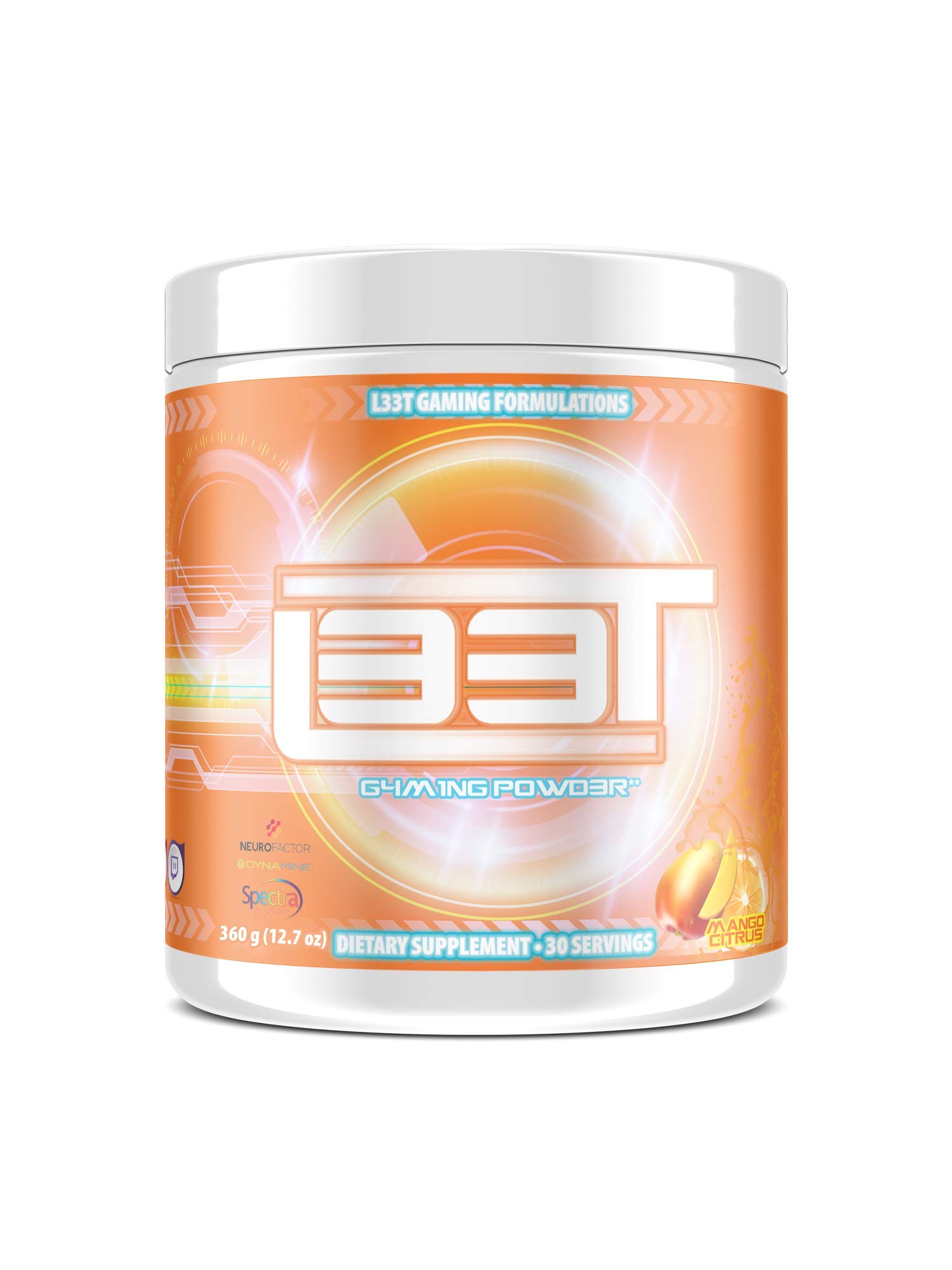 Snapklik.com : L33T Gaming Powder Mango Citrus 30 Servings 12.7oz ...