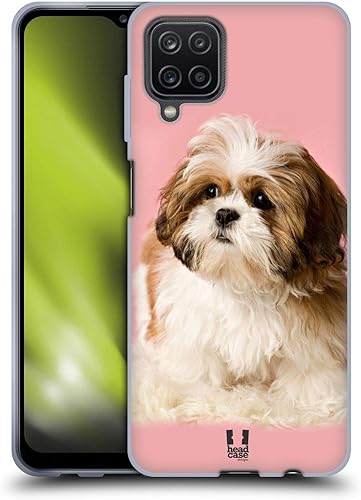 Head Case Designs Shih Tzu Puppy - Funda de gel suave de razas de perros populares y papel tapiz a juego compatible con Samsung Galaxy A12 (2020)
