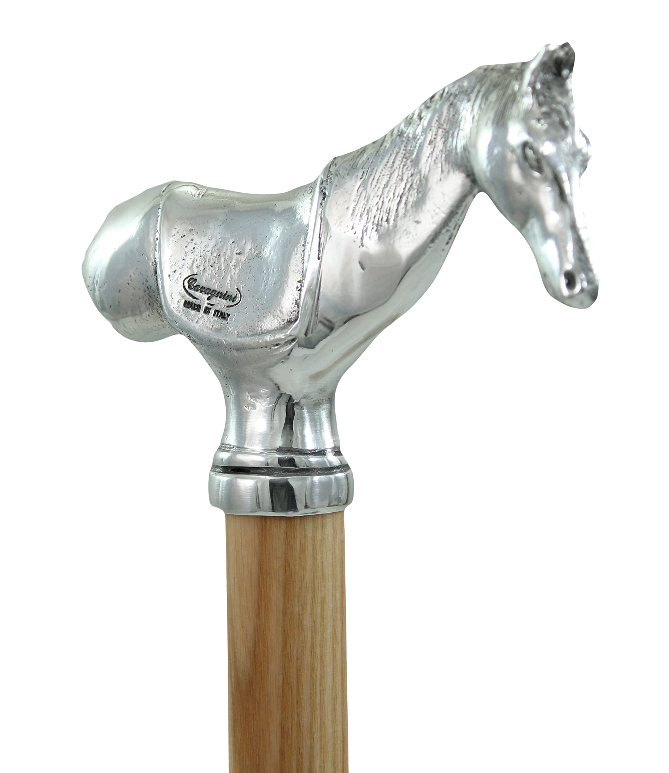 Bastón de Paseo Cavagnini ortopédico Negro Elegante Artesanal de Haya y Metal Personalizable con Grabado Nombre para Hombre Mujer Ceremonia Novio Regalo Lujo anciana señora Hecho a Mano