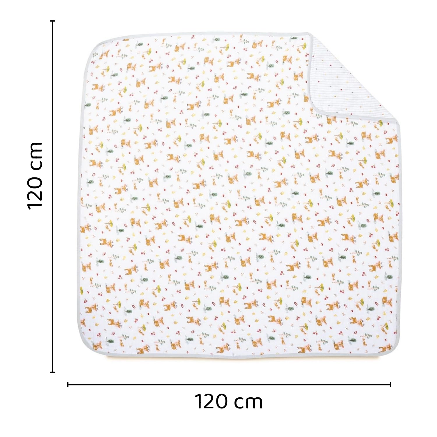 haus & kinder Muslin Blanket for New Born Baby, Soft Breathable Baby Blankets Newborn, Baby Blanket for 0-2 Years, Cozy Baby Blanket, New Born Baby Essentials | Whimsical Woodland 1