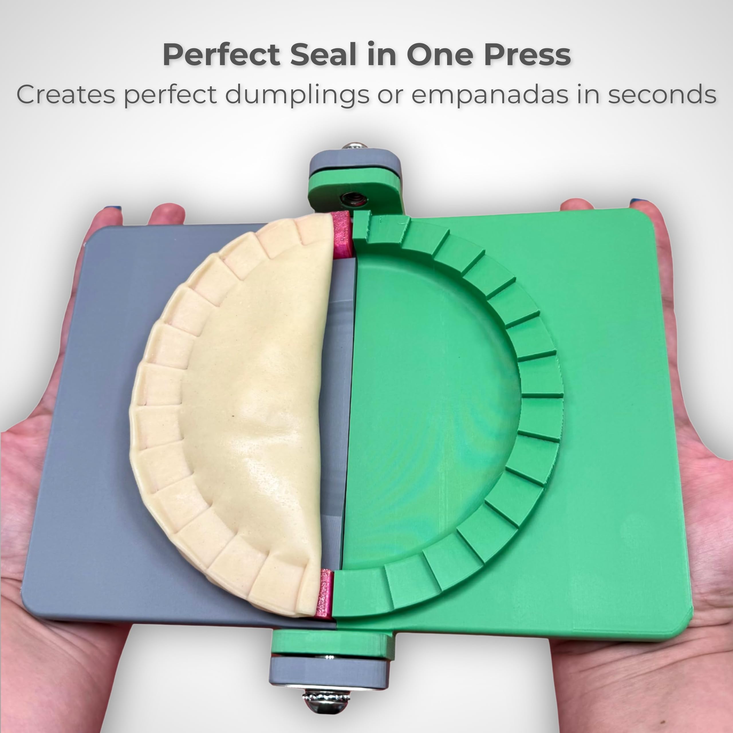 USA, Empanada Maker Press, 5.5, 4.7 o 3.5 pulgadas, gris y verde, empanadas (borde de bola de masa) (5.5 pulgadas)