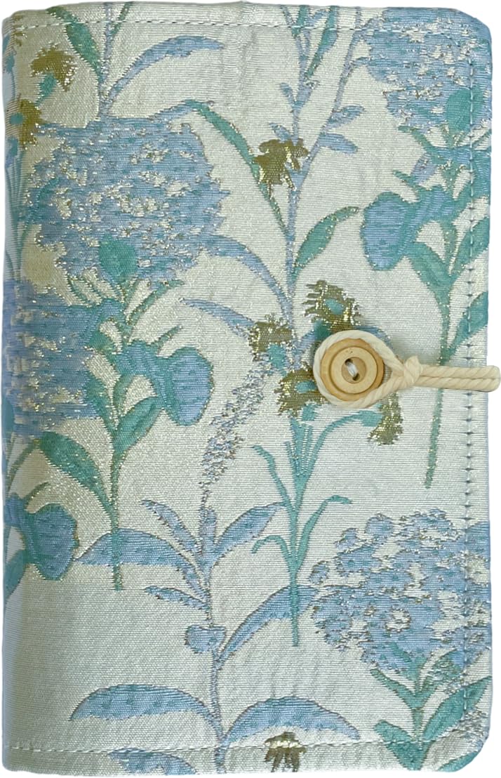 ipoul Flower Embroidery Refillable Journal, A6 Binder 6 Ring, Budget Binder, Planner Binder, Refillable Notebook, Travel Diary for Women, Gift for Friends Female, Teen Girl Gifts, Blue Forget-me-not — image 1