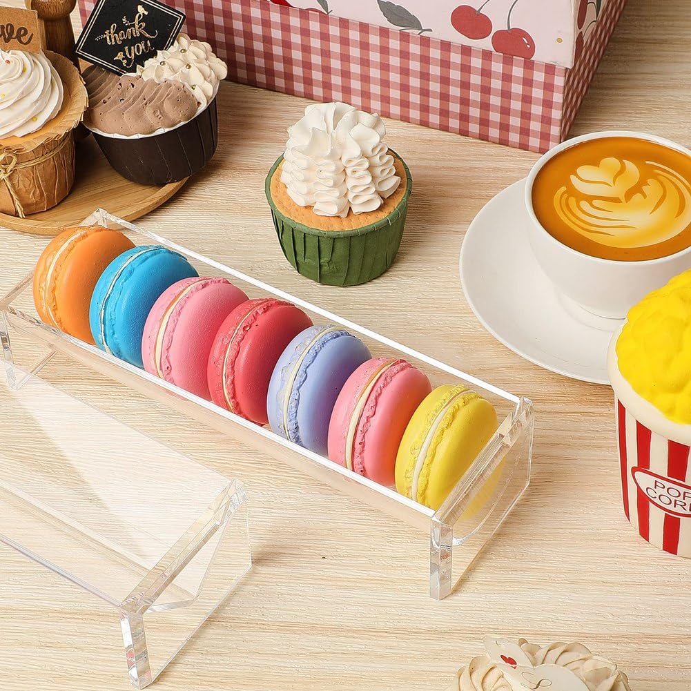 4 Stück transparente Knallbonbons Tablett zum Servieren rechteckiger Knallbonbon-Halter Acryl Serviertablett Lebensmittel Display Ständer für Party Transparent
