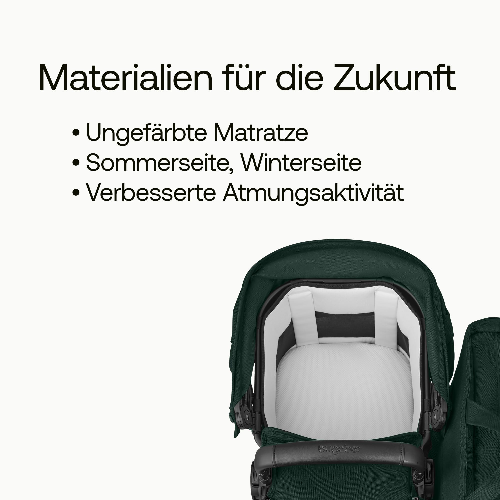 Bugaboo Donkey 6 Twin Liegewannen-Bezugsset, Zwillingskinderwagen für Neugeborene & Kleinkinder, Fern Green