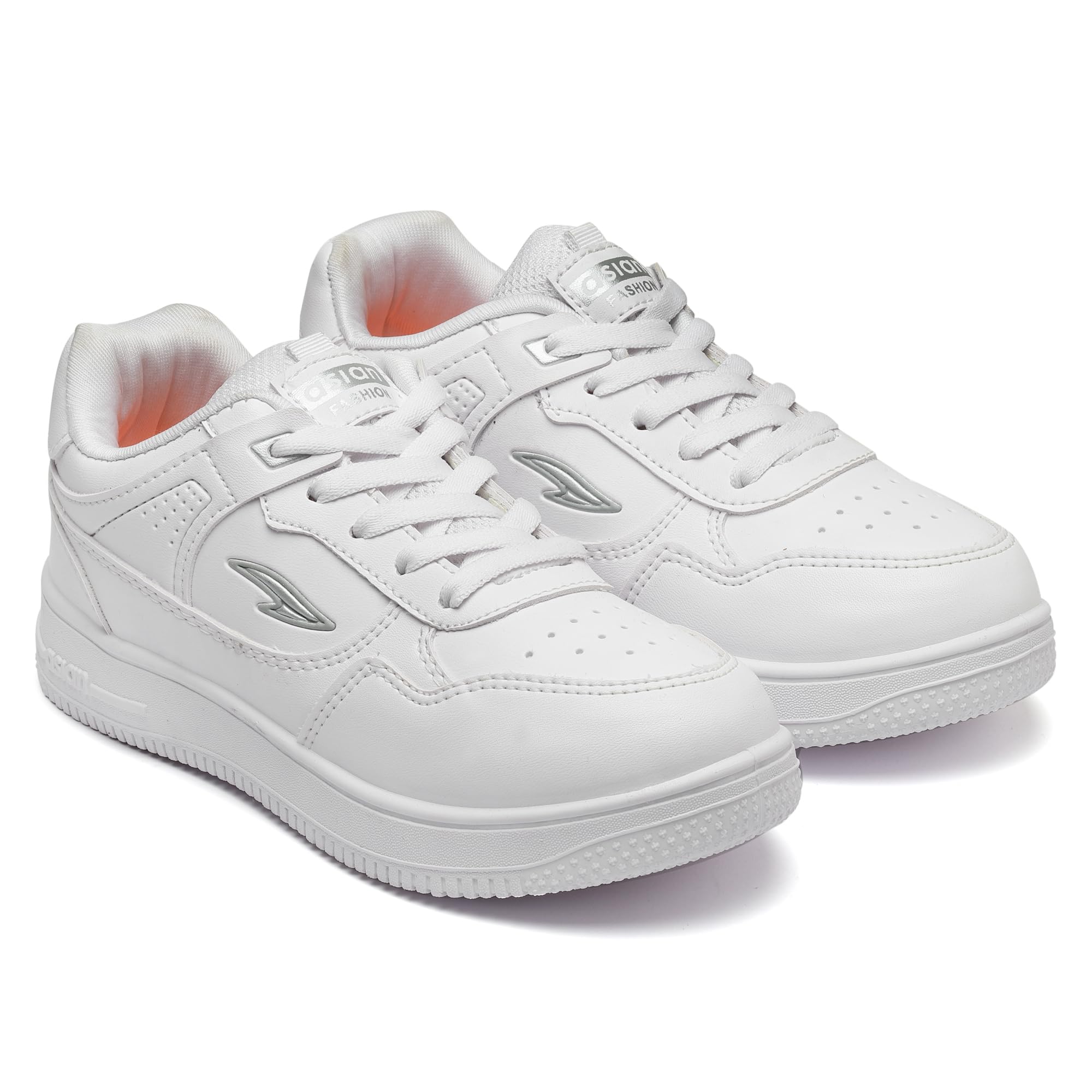 ASIANMen's BOSTON-01 White Casual Sneaker Shoes with Synthetic Upper Lightweight Comfortable Mid Top Sneaker Shoes for Men's & Boy's