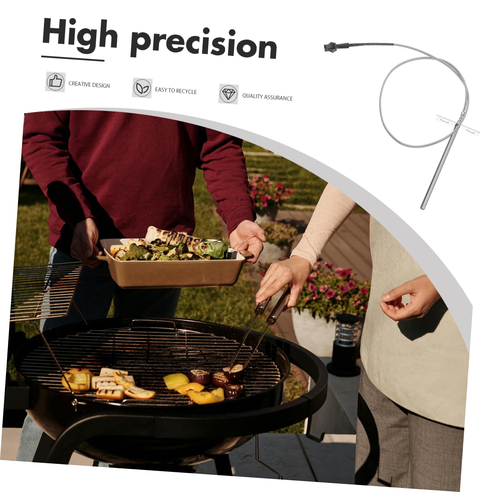 HANABASS 2sets Termometro Per Affumicatura Accessorio Resistente Temperature Per Monitoraggio Bbq e La All