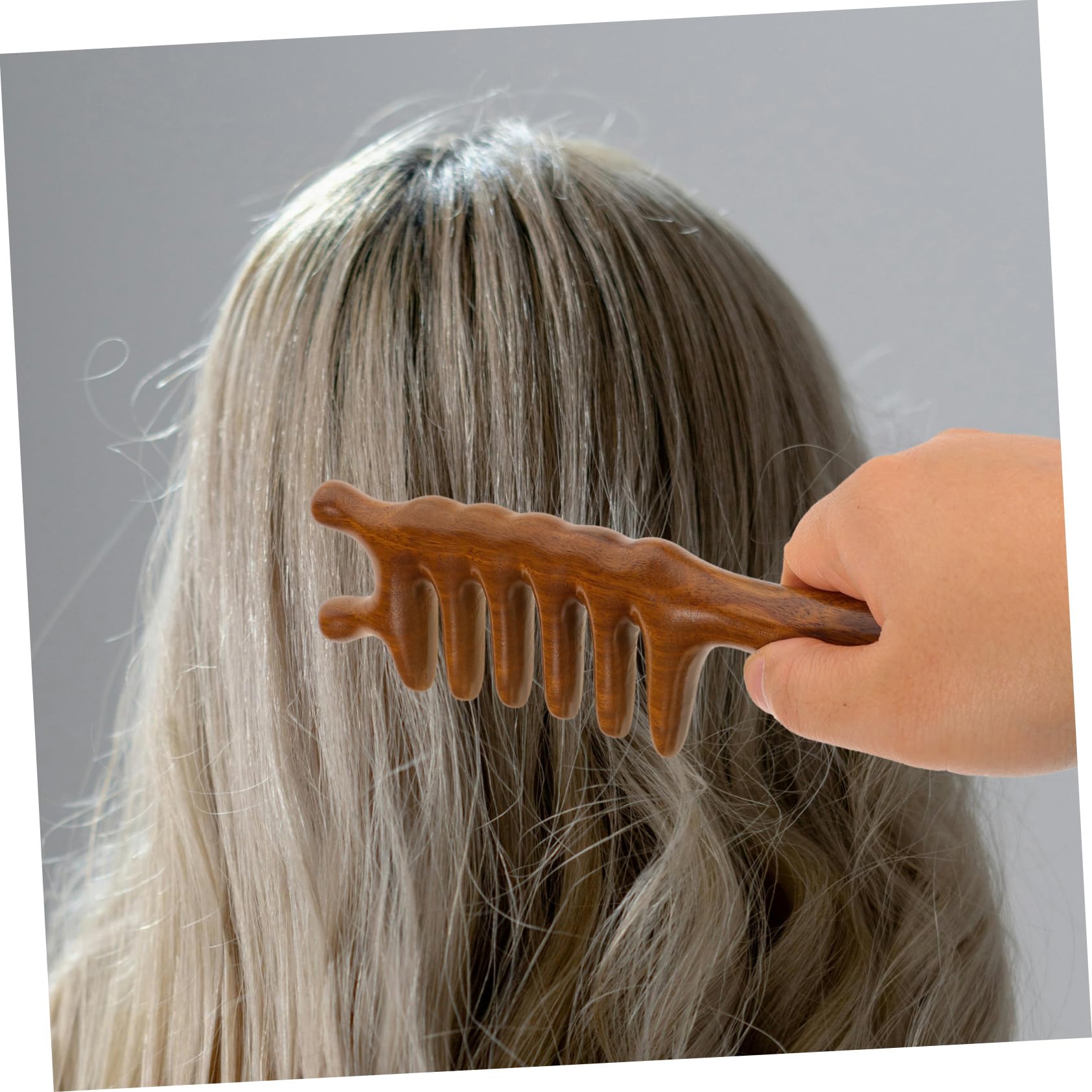 Healeved 3piezas Peine De Madera Natural Para Masaje Del Cabelludo Peine De Dientes Anchos Ergonómico Para Cabello Rizado y Grueso El y Estimula La Circulación Portable y