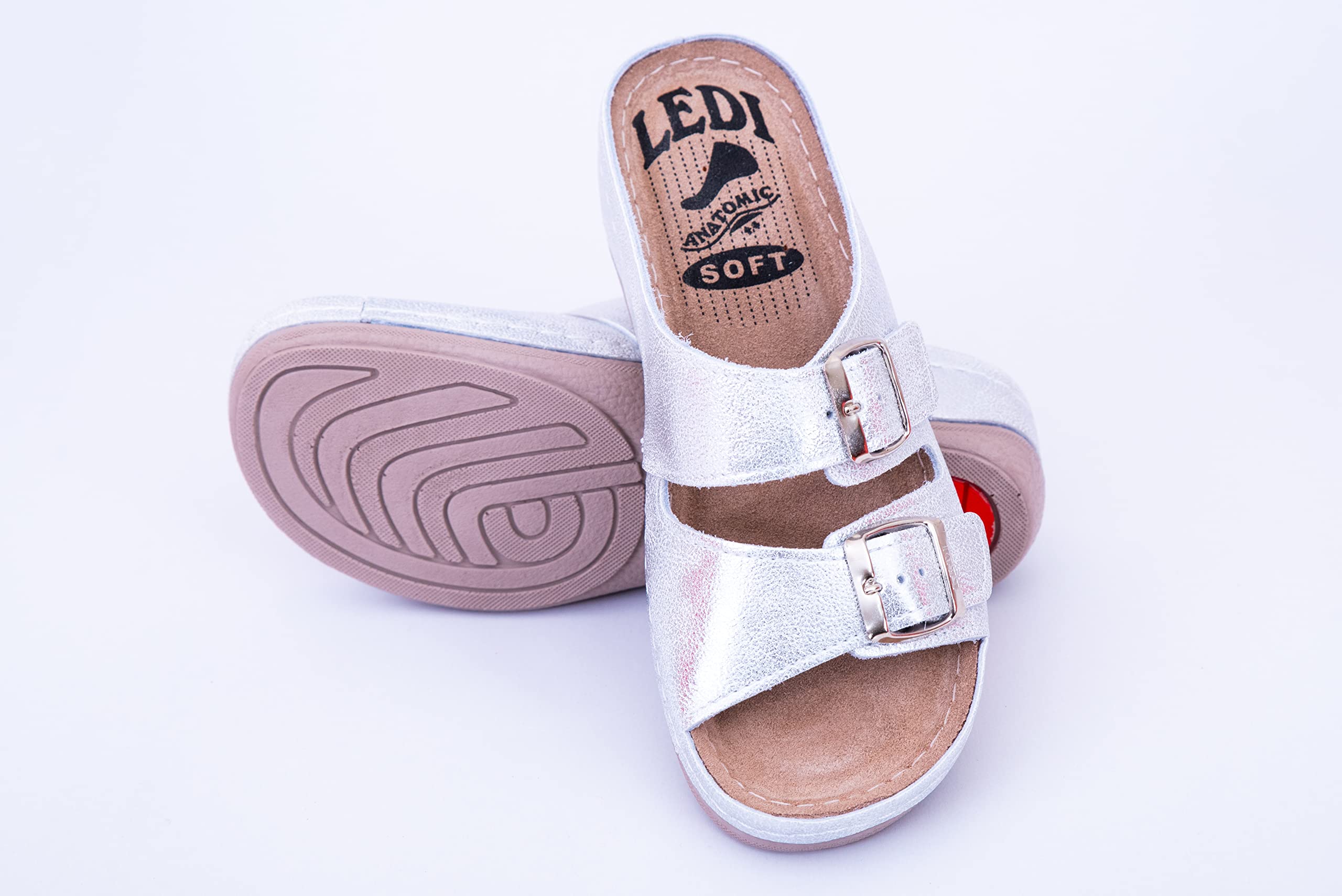 Ledi 404 Anatomic Sandali Zoccoli Sabot Pantofole Scarpe di Pelle, Donna