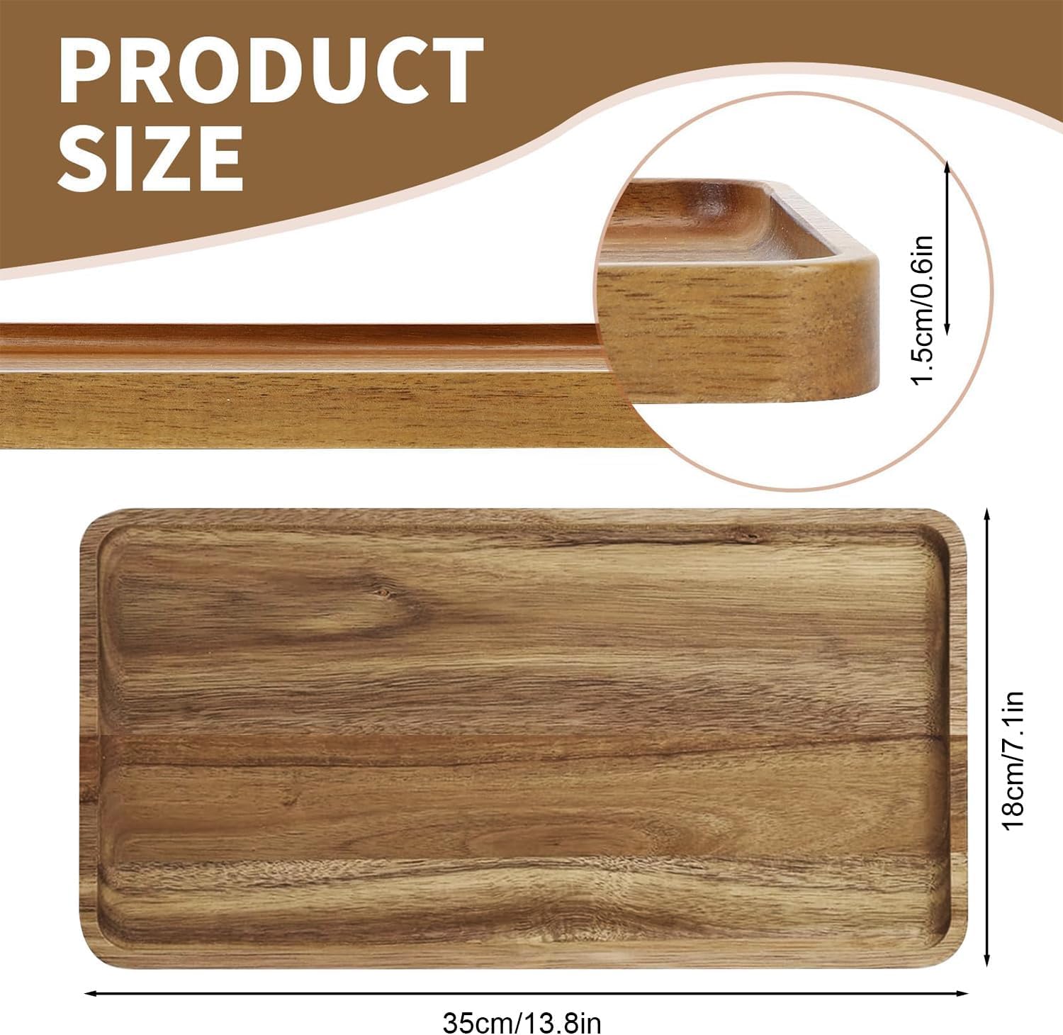 Cozinest Serving Platter Teak Wood – Rectangular - View #6