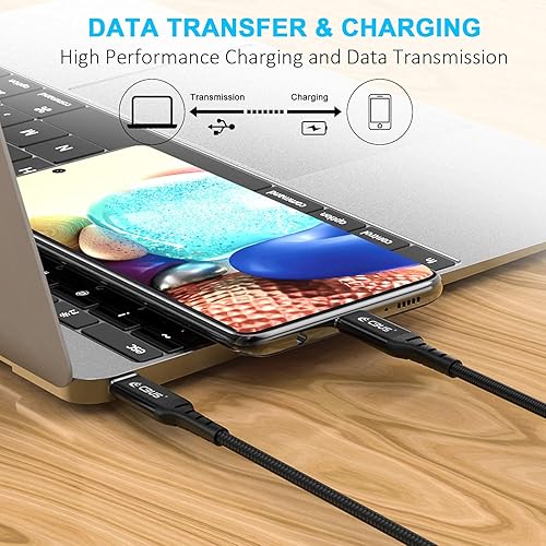 Miniatura 5 de CBUS - Cargador rápido de 20 W + cable trenzado de 10 pies para Motorola Edge, Edge UW, RAZR, Moto G Stylus, Moto G Power, Moto G Play (2023), Moto