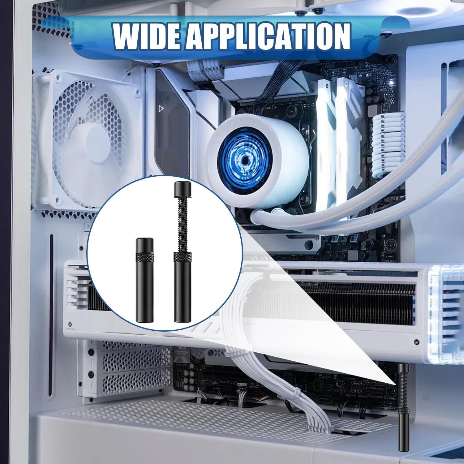 Staffa GPU, Regolabile, Staffa di Supporto GPU con Magnete