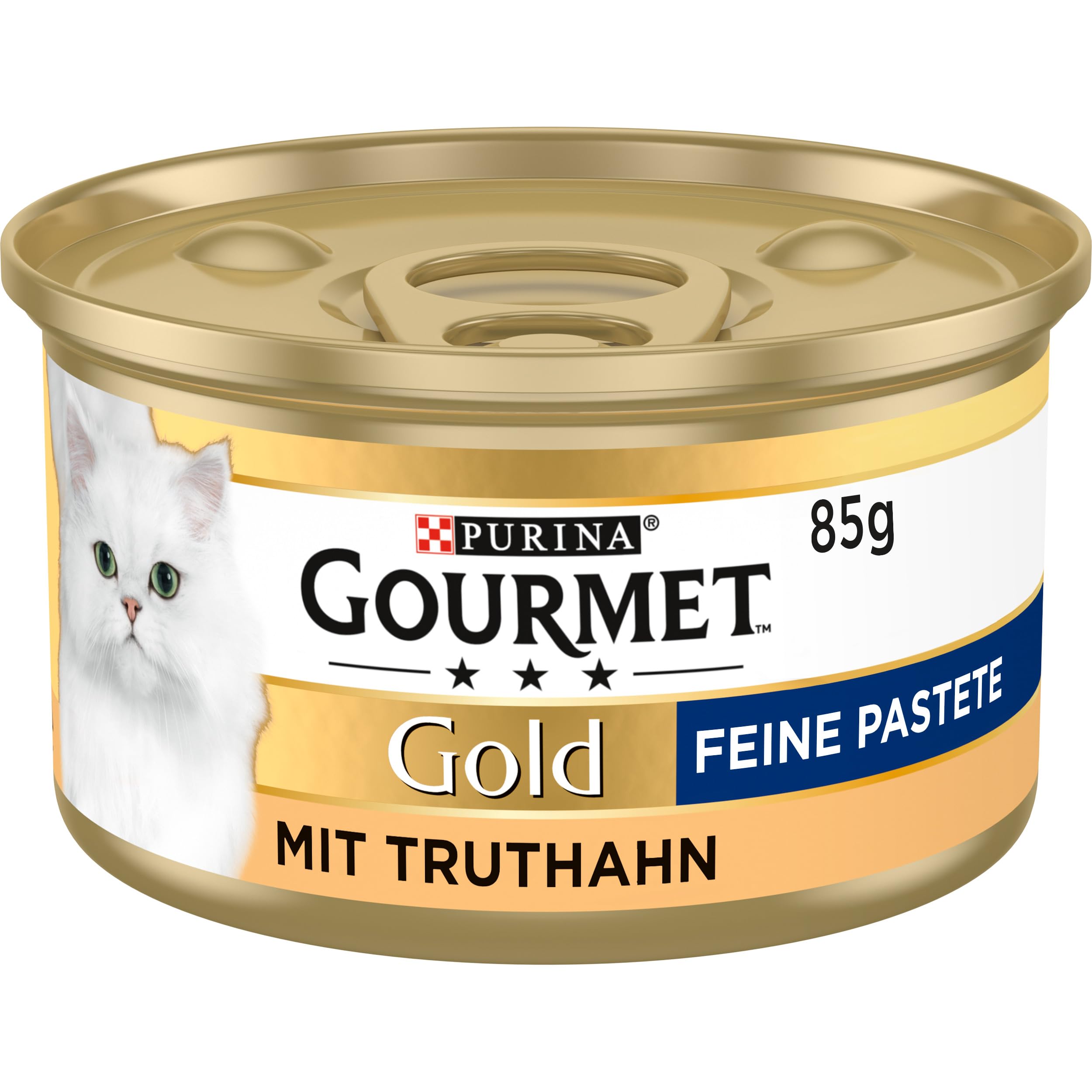 Gourmet Gold Feine Pastete Katzenfutter nass, mit Truthahn, 12er Pack (12 x 85g)