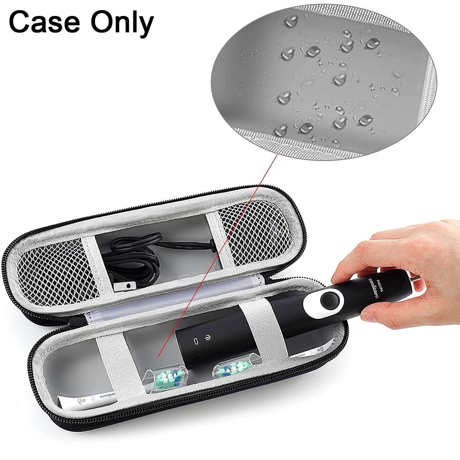 YUNYU Electric Toothbrush Case,Electric Toothbrush Travel Case Dustproof Toothbrush Case Portable Toothbrush Travel Case with Accessories Storage for Travel Business Trips - Image 3