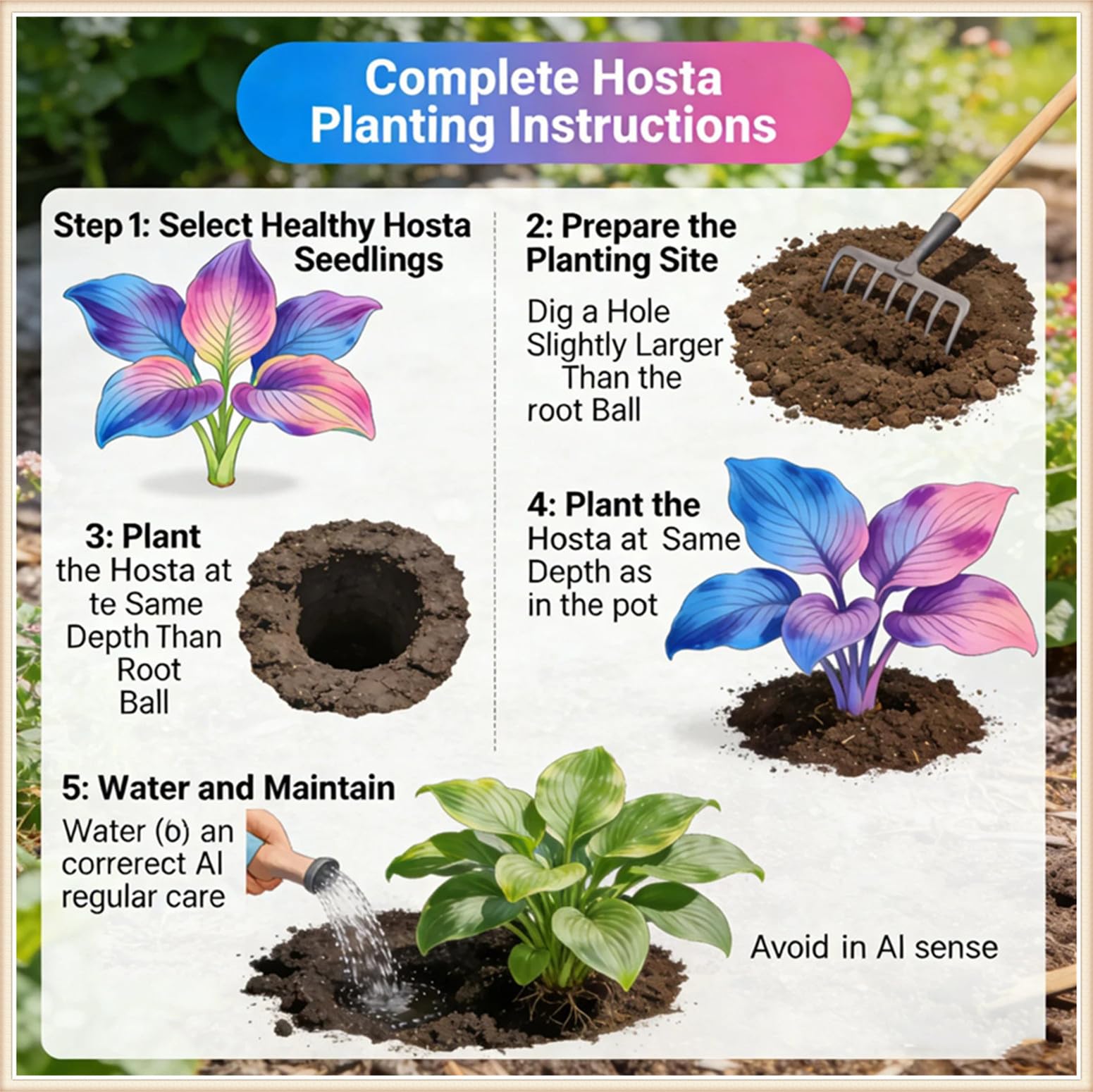 Hosta da giardino all'aperto-Bulbi di Hosta-resistente al freddo e tollerante all'ombra-15 Bulbi-D