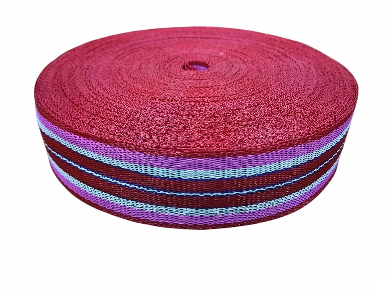 Heavy-Duty 2-Inch Wide Nylon Webbing Strap - Durable for Outdoor Gear, Sports Equipment,Leashes, Bag Belts & DIY Projects (60 Meters,Pink)