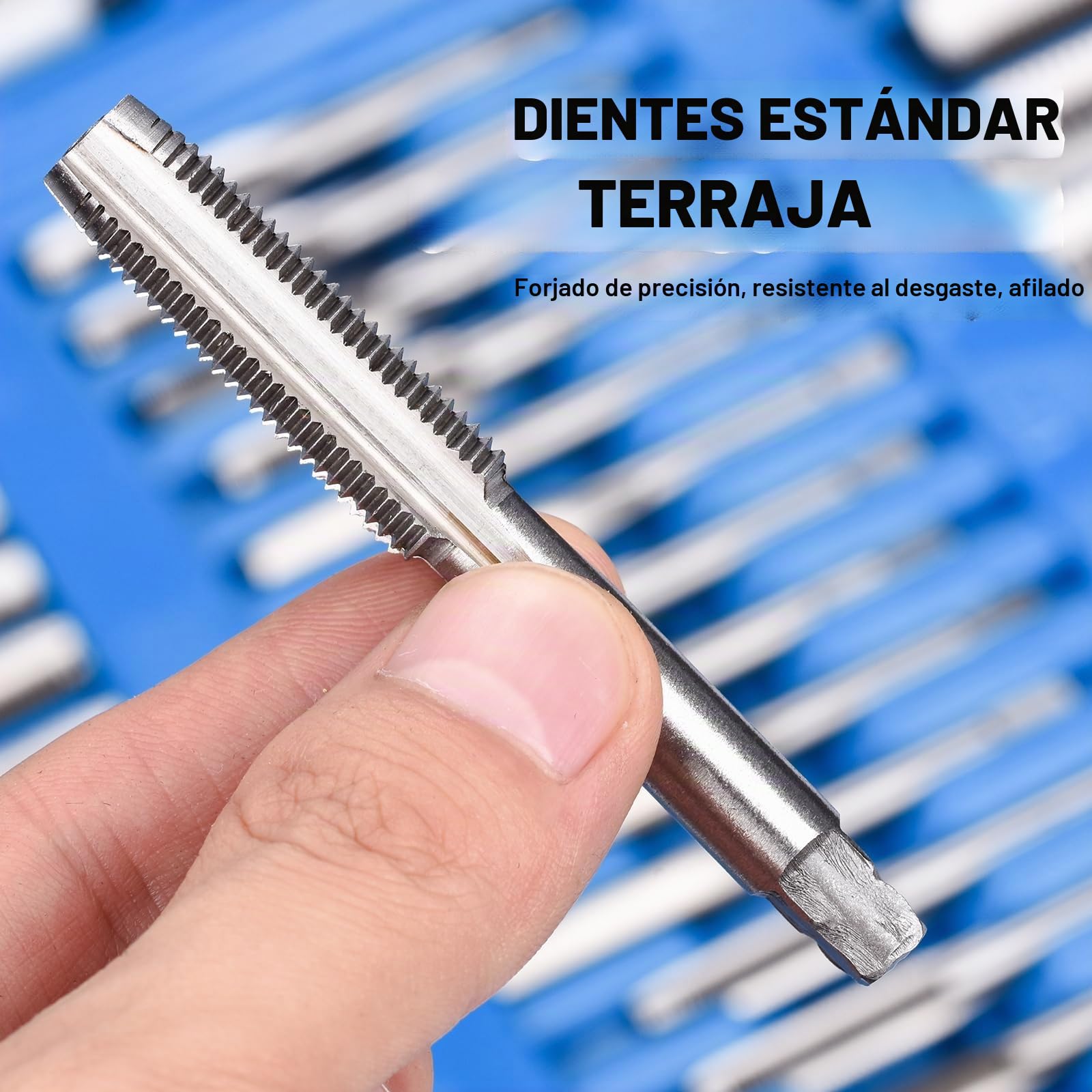 110 Piezas Juego de Machos y Terrajas M2-M18 Terrajas y Machos de Roscar Métricos Juego de Herramientas para Roscar con Llaves para Cortar Roscas