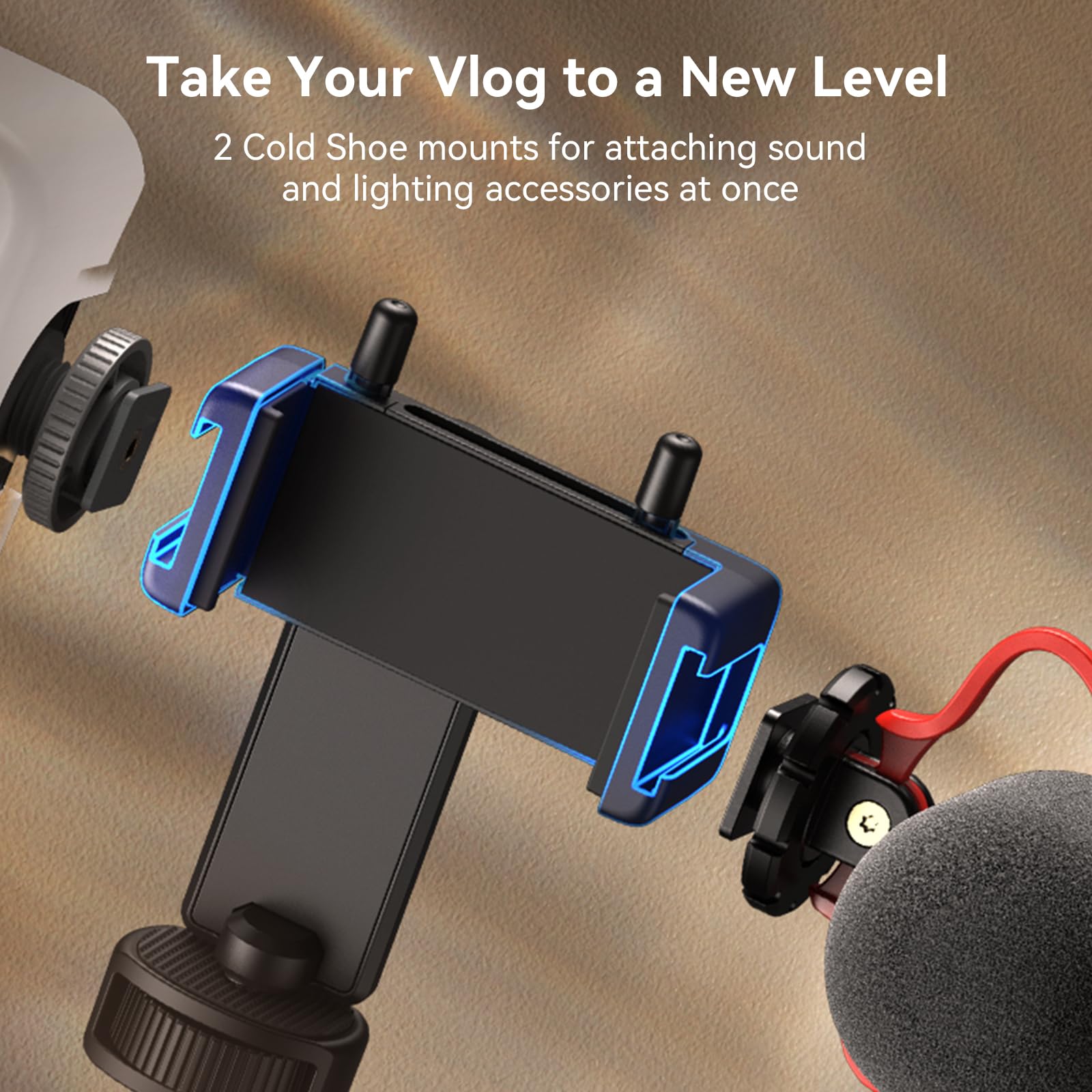 SMALLRIG Kit di Vlogging per iPhone, Kit di Creazione di Contenuti, Attrezzatura per la Registrazione Video, con Treppiede, Supporto, Luce e Microfono - 4369
