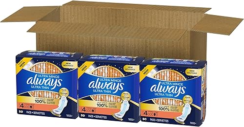 Miniatura 9 de Always Almohadillas ultrafinas para la noche, tamaño 4, durante la noche, sin perfume, 50 unidades x 3 paquetes (150 unidades en total) (el embalaje