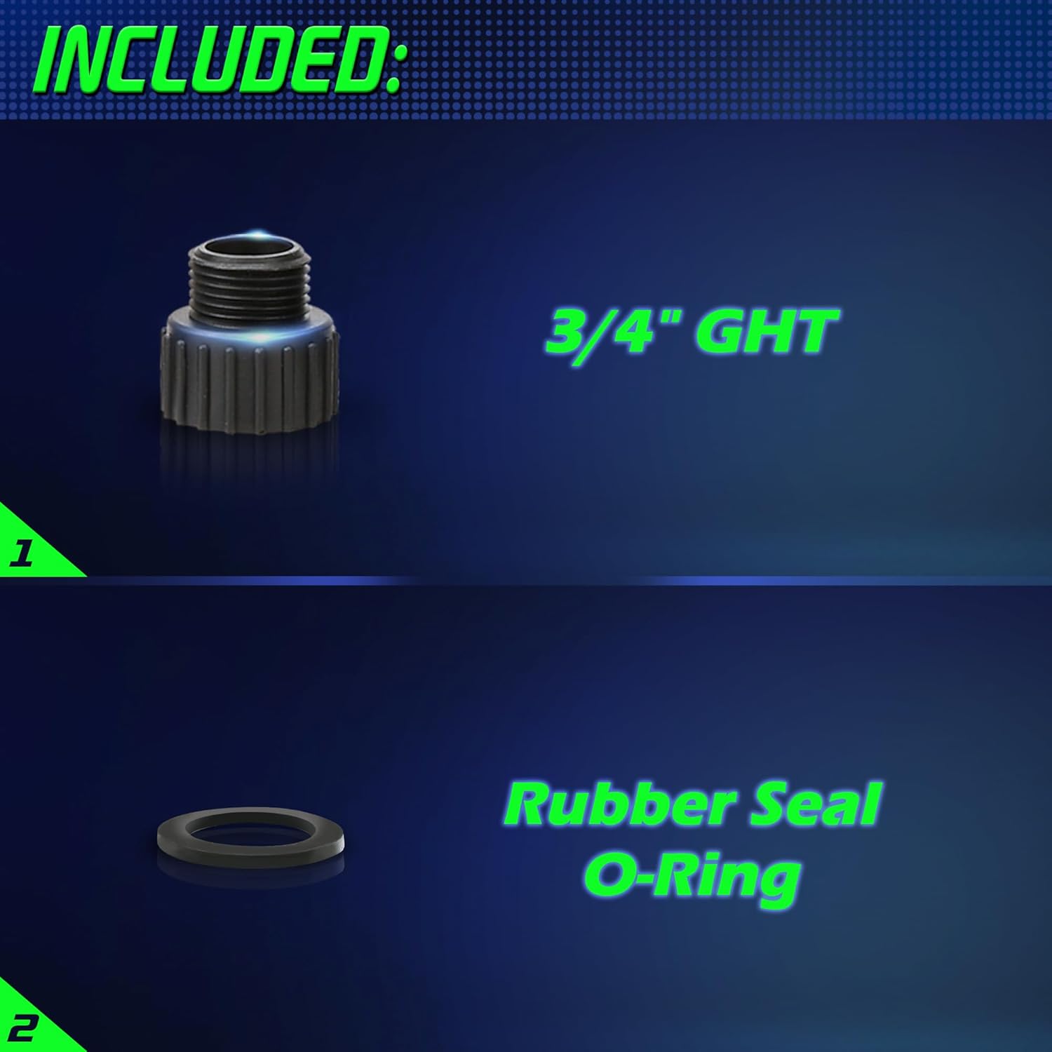 FLUENTPOWER 1" NPT Female to 3/4" GHT Male Adapter, Plastic Garden Hose Connector Fitting for Submersible Sump Water Pump, Pack of 1