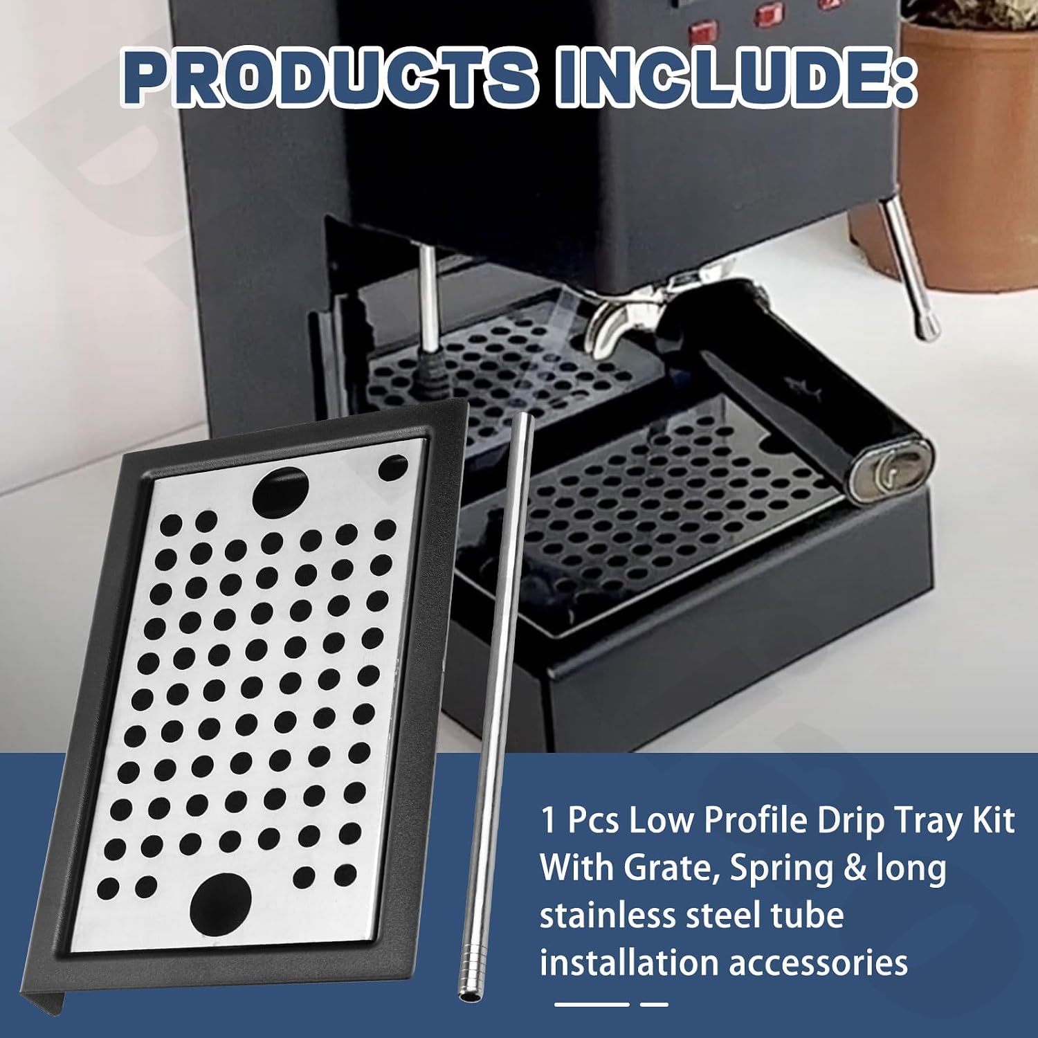 Low Profile Drip Tray Kit Compatible with Gaggia Classic Pro image 4