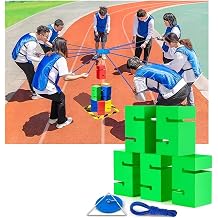 Team Building Block Tower Games, Group Outdoor Activities Fun Competition Games, Promoting Friendly Communication