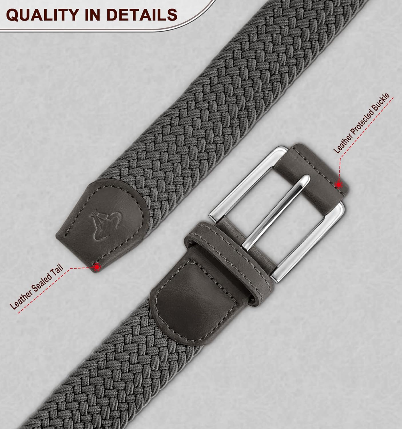 BULLIANT Stretch Belt Men,Mens Gift Woven Braided Web Belt 1 3/8 for Golf Casual Pants Shirts Jeans - Image 7