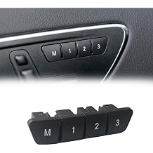 Car Door Seat Memory Button Cover Compatible with Mercedes Benz C W204,B W246,E W212,A W176,GLK X204,ML/GL/GLE W166,CLA W117,CLS W218 1pc L3