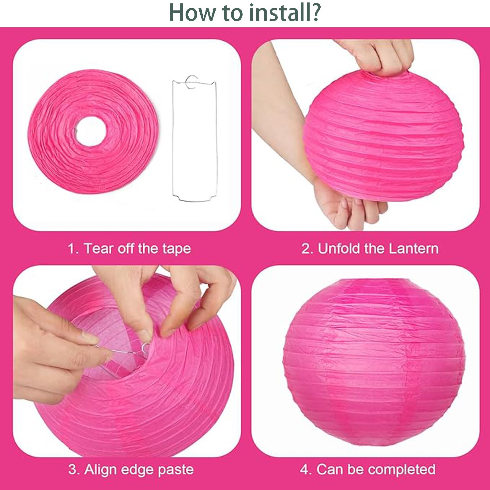 12 lanterne di carta rosa arancione, rosa, arancione e fucsia, lanterne di carta rotonde, lanterne di carta per lanterne, matrimoni, feste in giardino, spose per autunno, decorazione per anniversari e